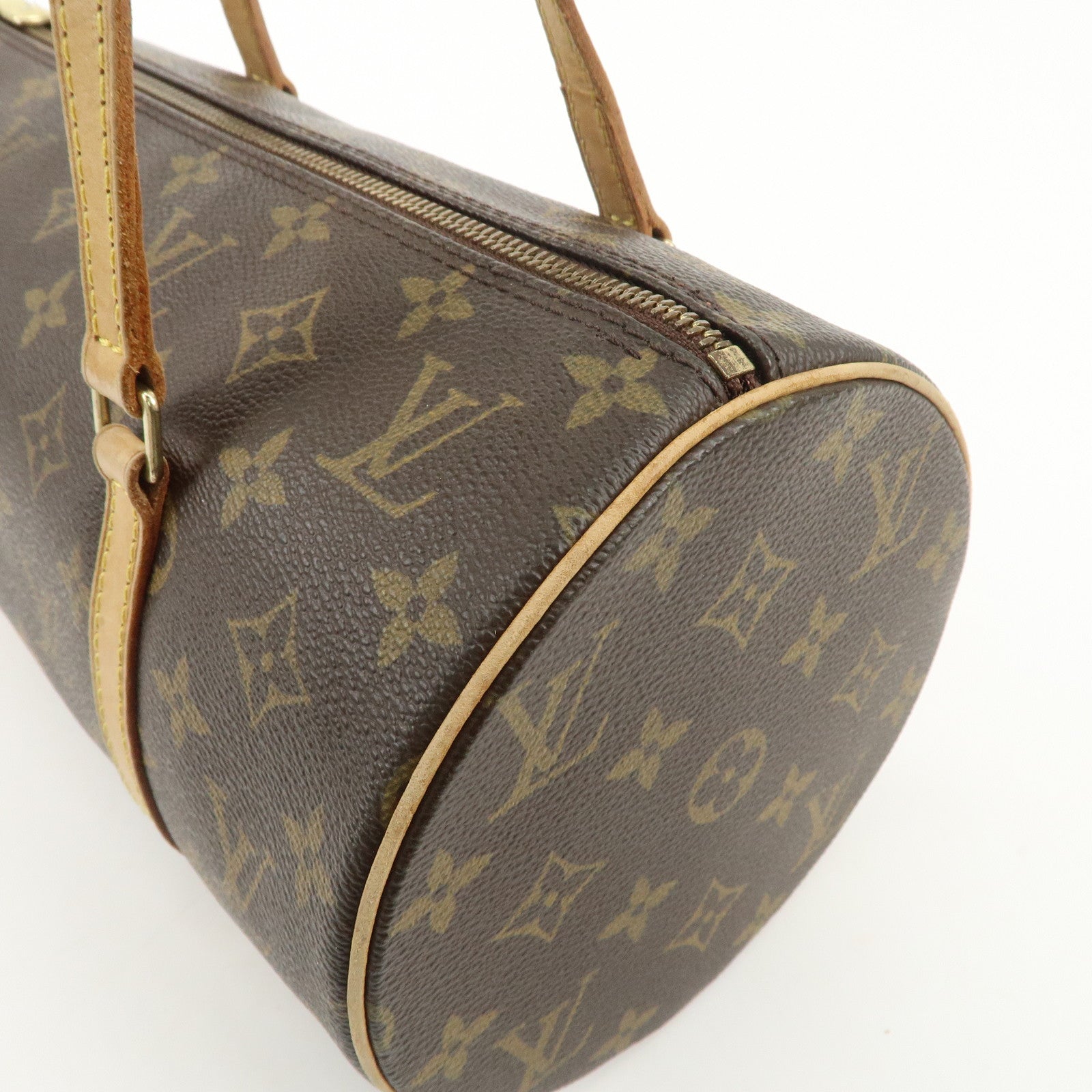 Louis Vuitton Monogram Papillon 30 Hand Bag Brown M51385 Used