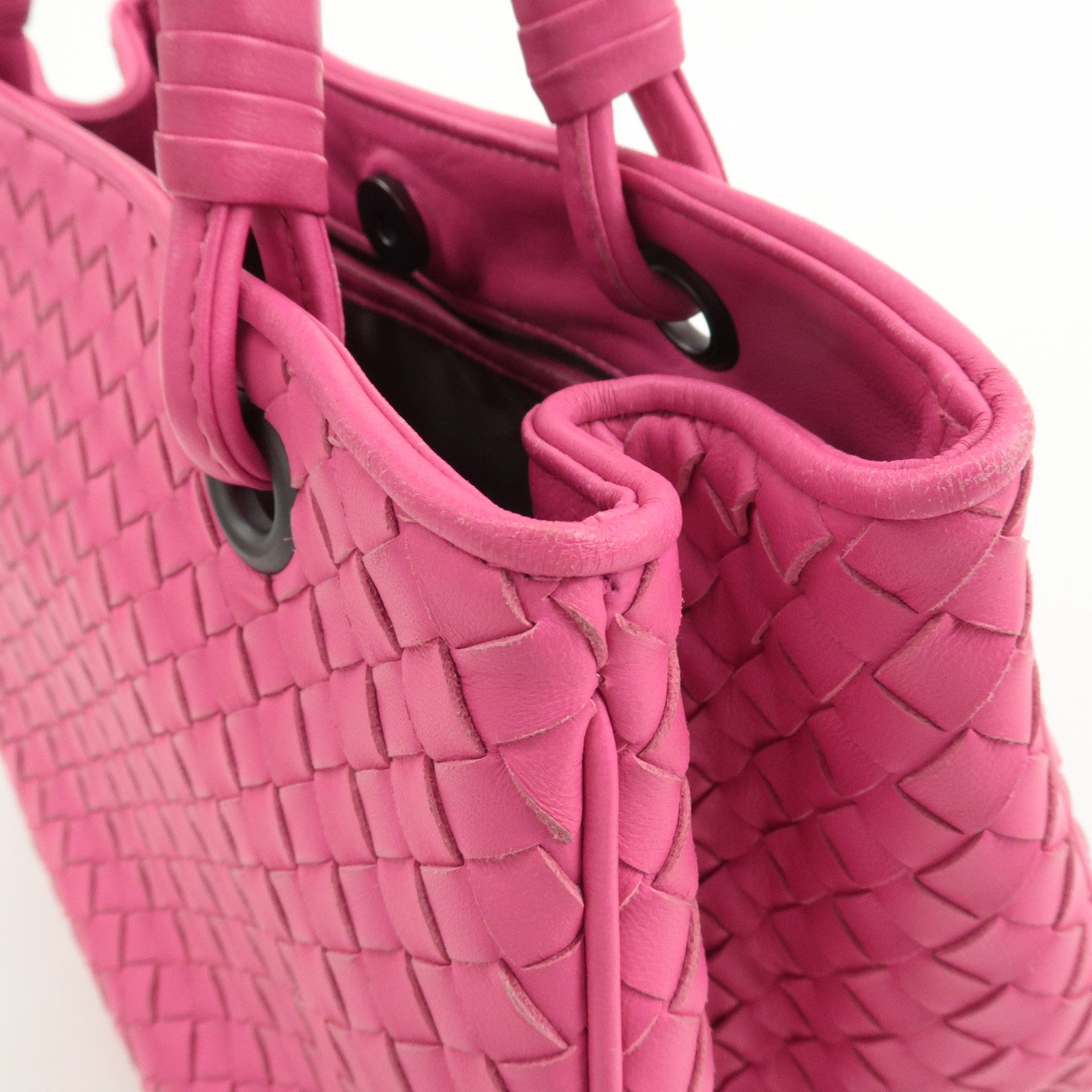 BOTTEGA VENETA Intrecciato Leather Handbag Pink