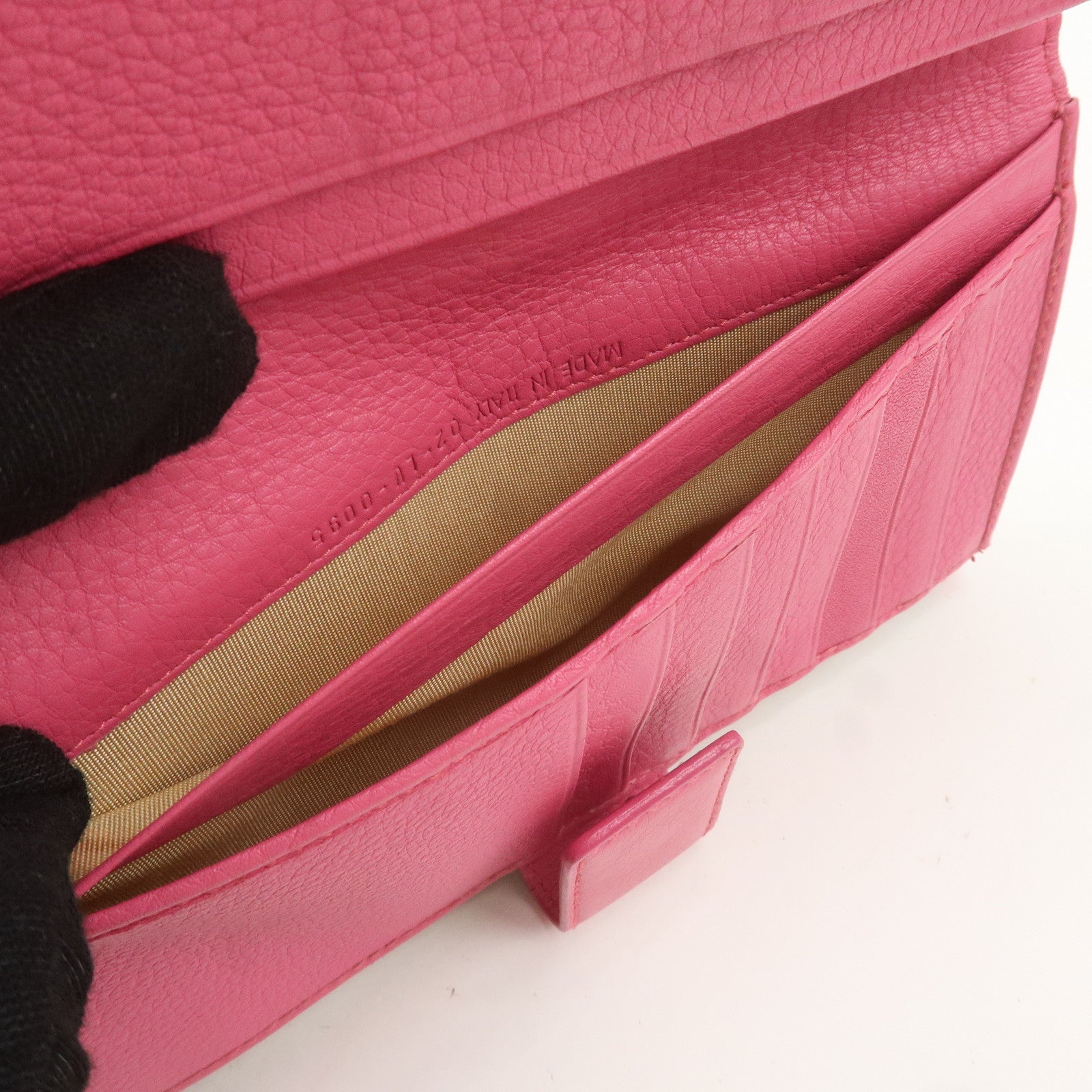 Christian Dior Trotter Canvas Leather Bi-fold Long Wallet Pink