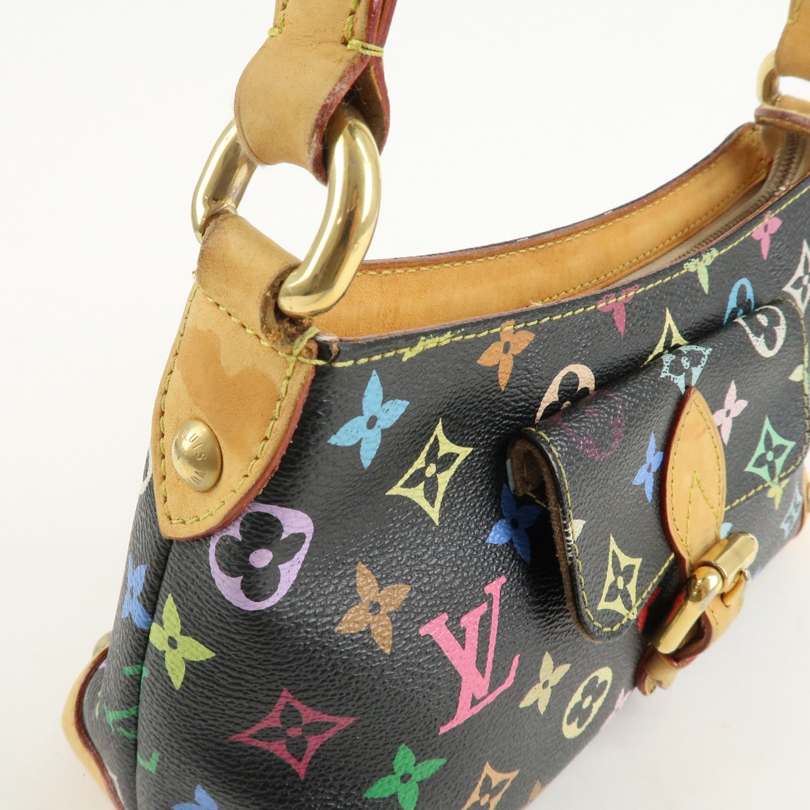Louis Vuitton Monogram Multicolor Eliza Shoulder Bag M40099 Black Used