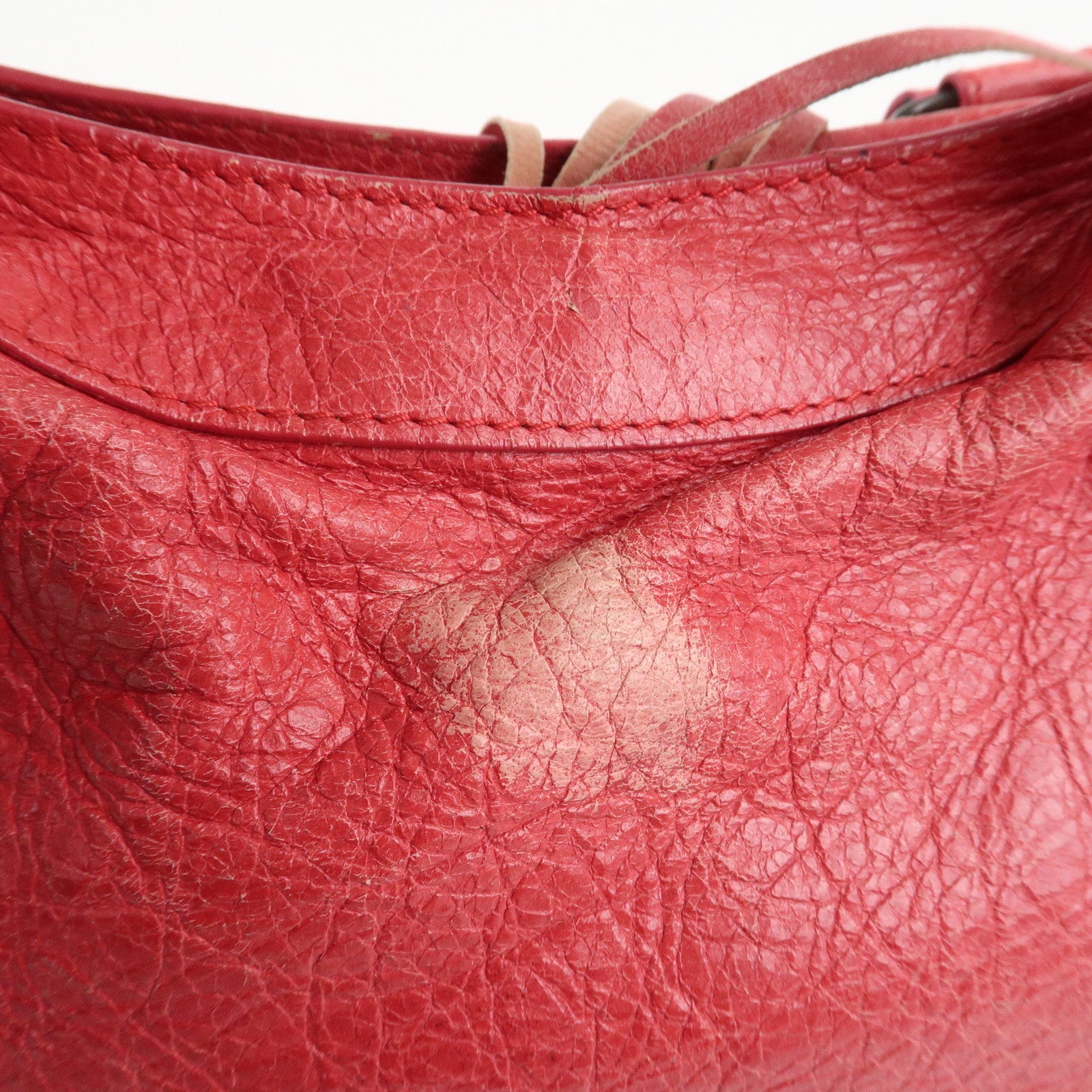 BALENCIAGA The Town Leather 2Way Hand Bag Red 240579 Used