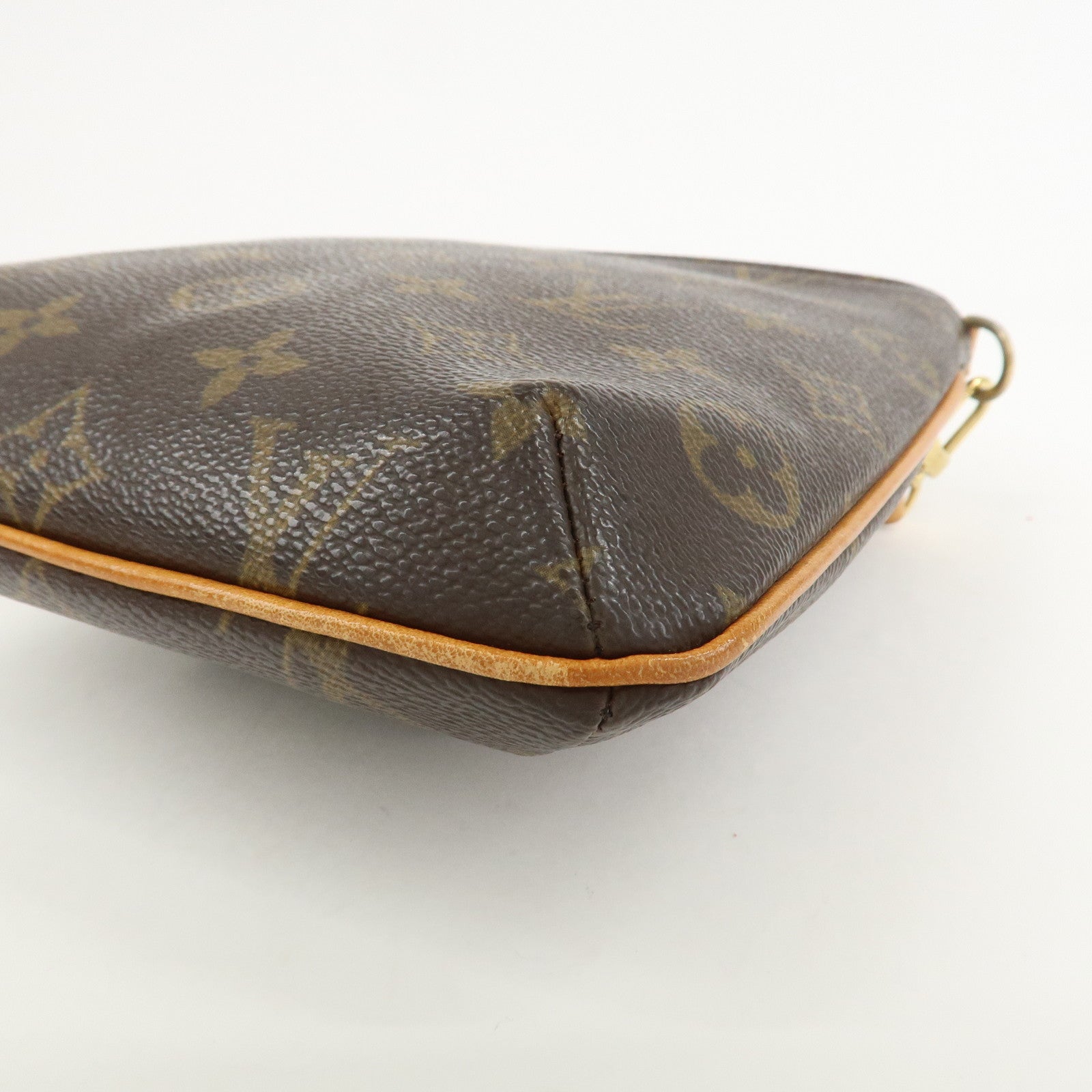 Louis Vuitton Monogram Partition Pouch Wristlet Bag Brown M51901