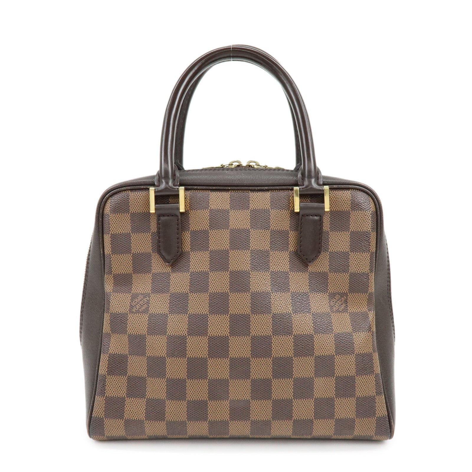 Louis Vuitton Damier Ebene Canvas Leather Brera Hand Bag N51150