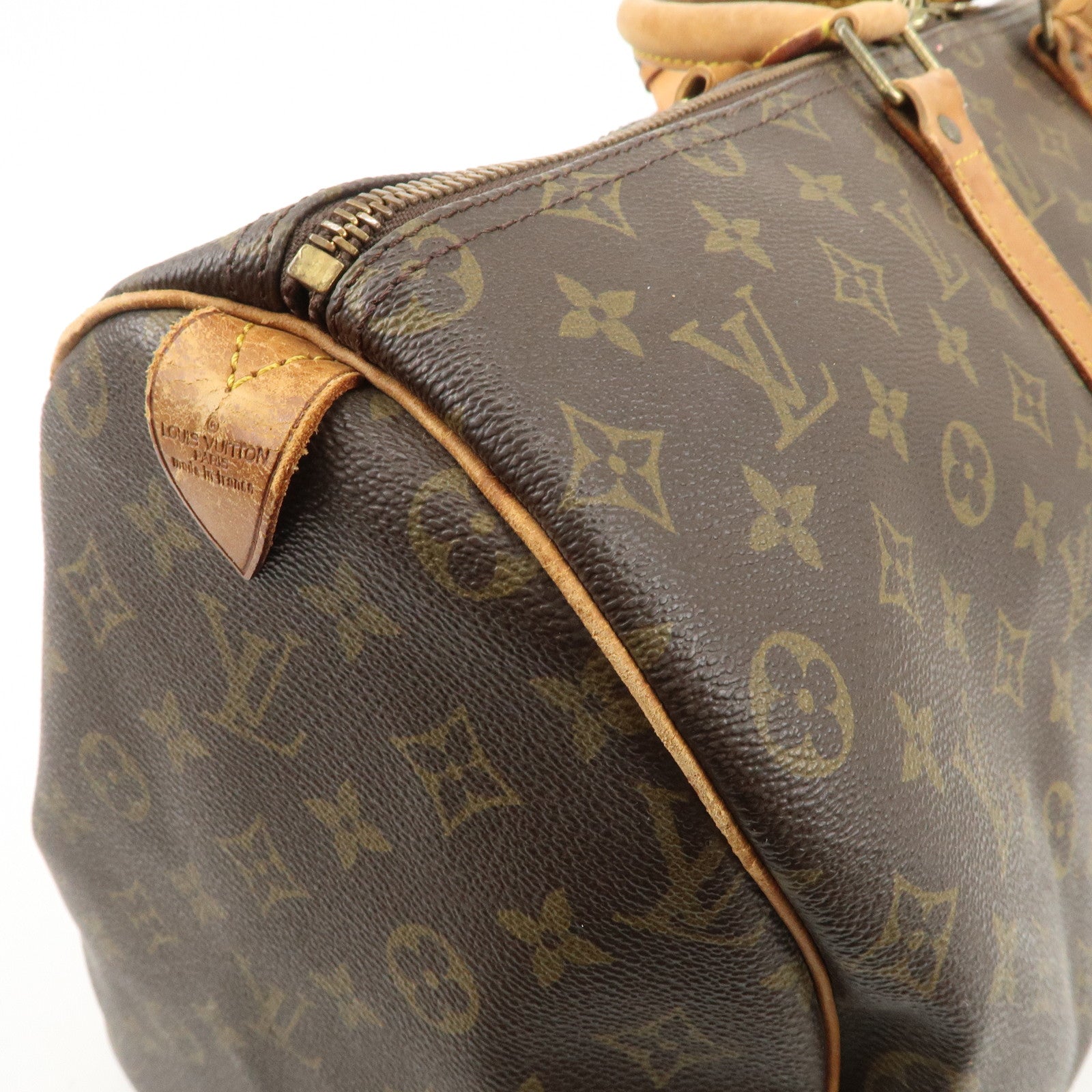 Louis Vuitton Monogram Keep All 50 Boston Bag Brown M41426 Used