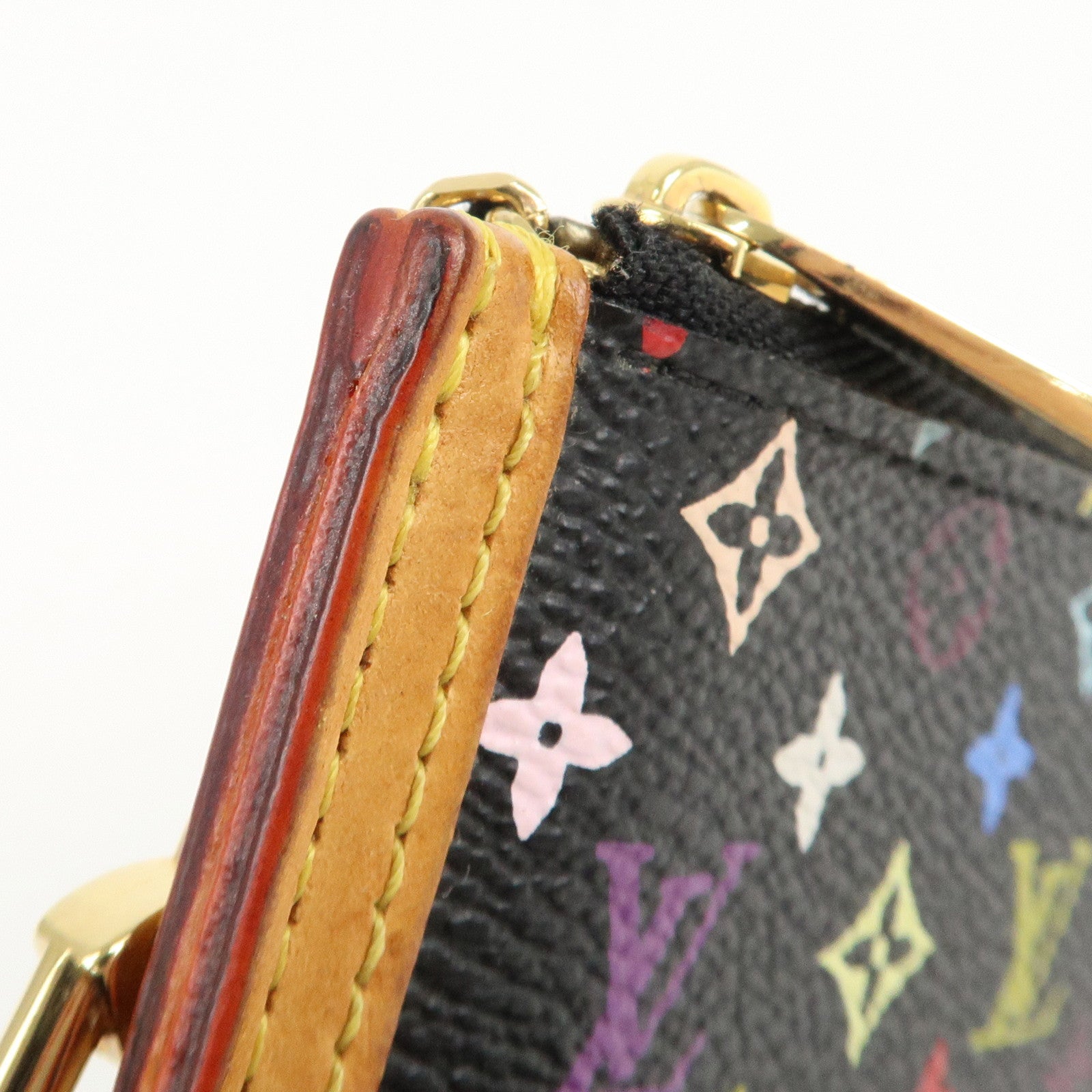 Louis Vuitton Monogram Multi Color Pochette Cles Noir M92654 Used