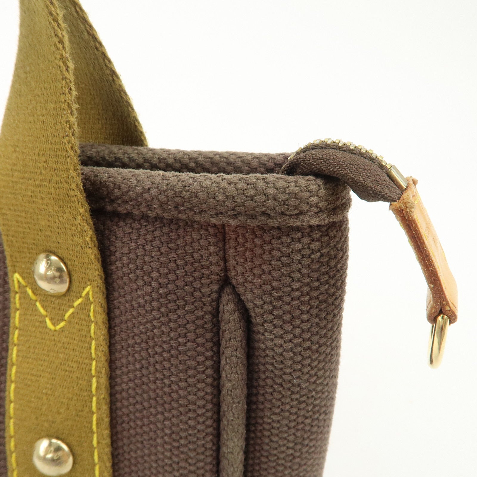 Louis Vuitton Antigua Cabas PM Tote Bag Khaki Antigua M40089 Used