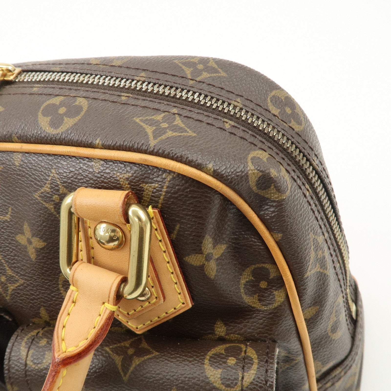 Louis Vuitton Monogram Manhattan PM Hand Bag Brown M40026