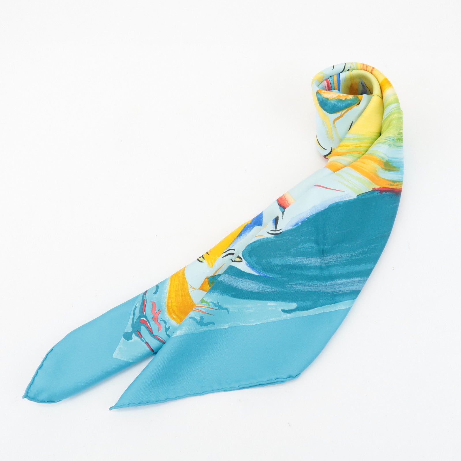 HERMES Carre 90 Silk 100% Scarf Smiles in Third Millenary Used