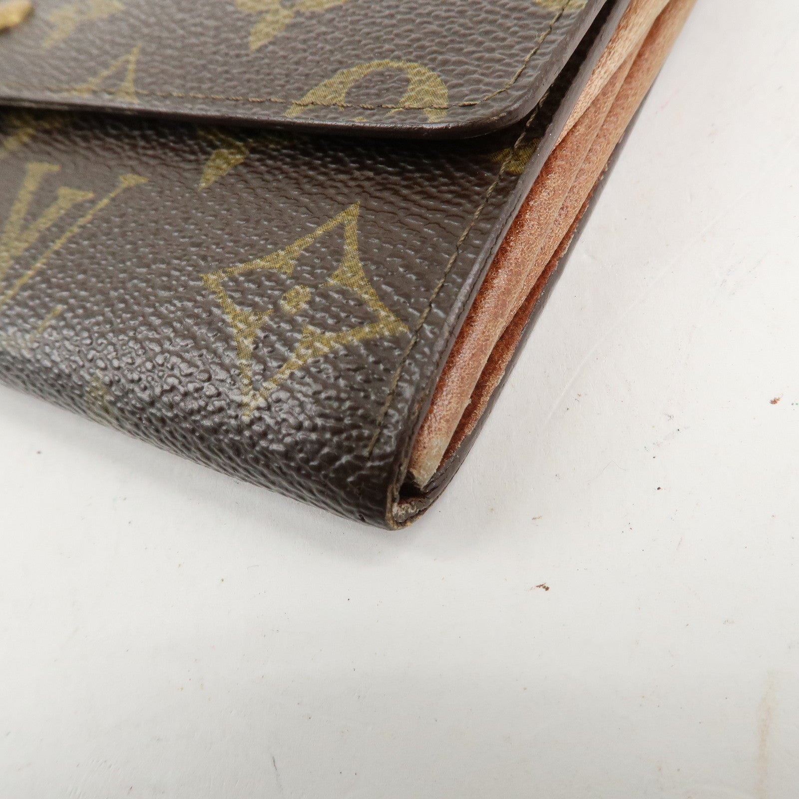Louis Vuitton Monogram Set of 2 Long Wallet Brown M61723 Used