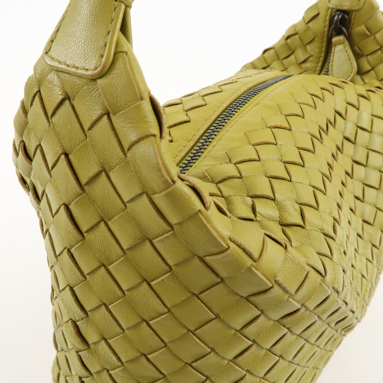 BOTTEGA VENETA Intrecciato Leather Hand Shoulder Bag Yellow