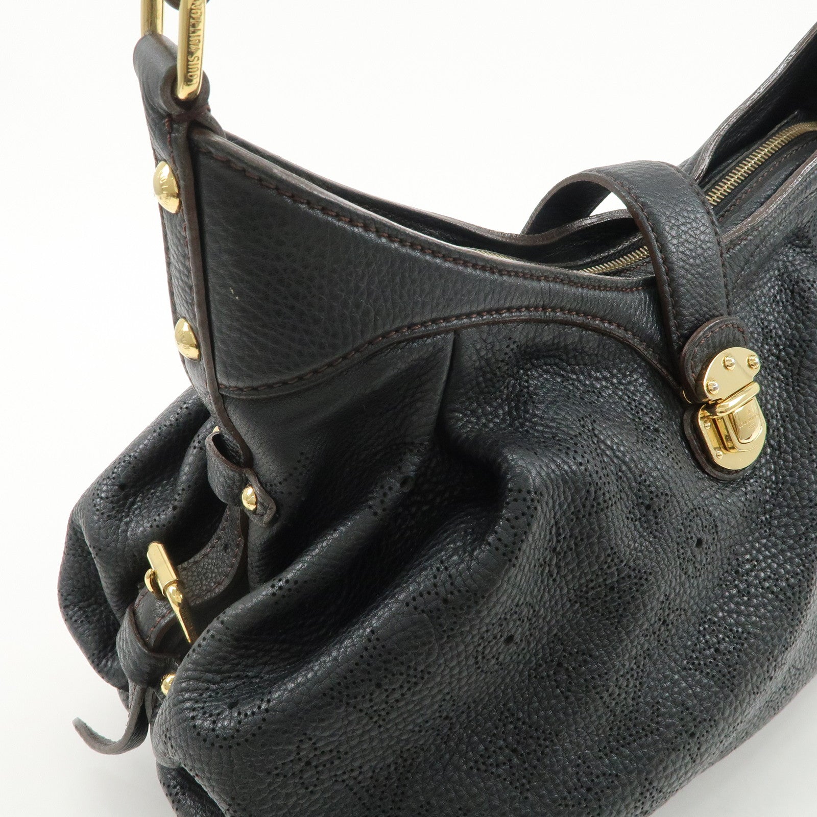 Louis Vuitton Monogram Mahina XS Shoulder Bag Black M95660