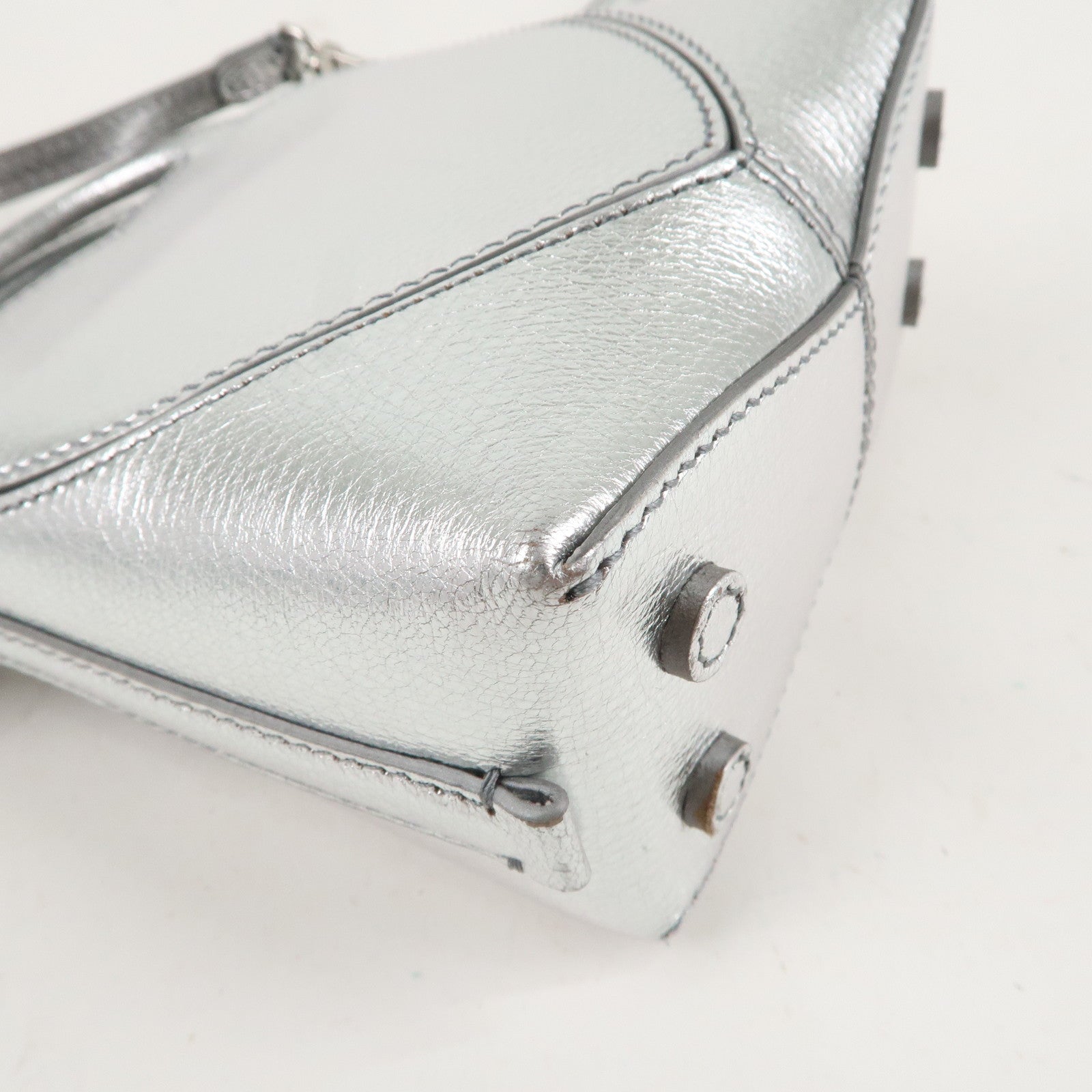 Tiffany&Co. Leather Return to Tiffany Micro Tote Bag SIlver