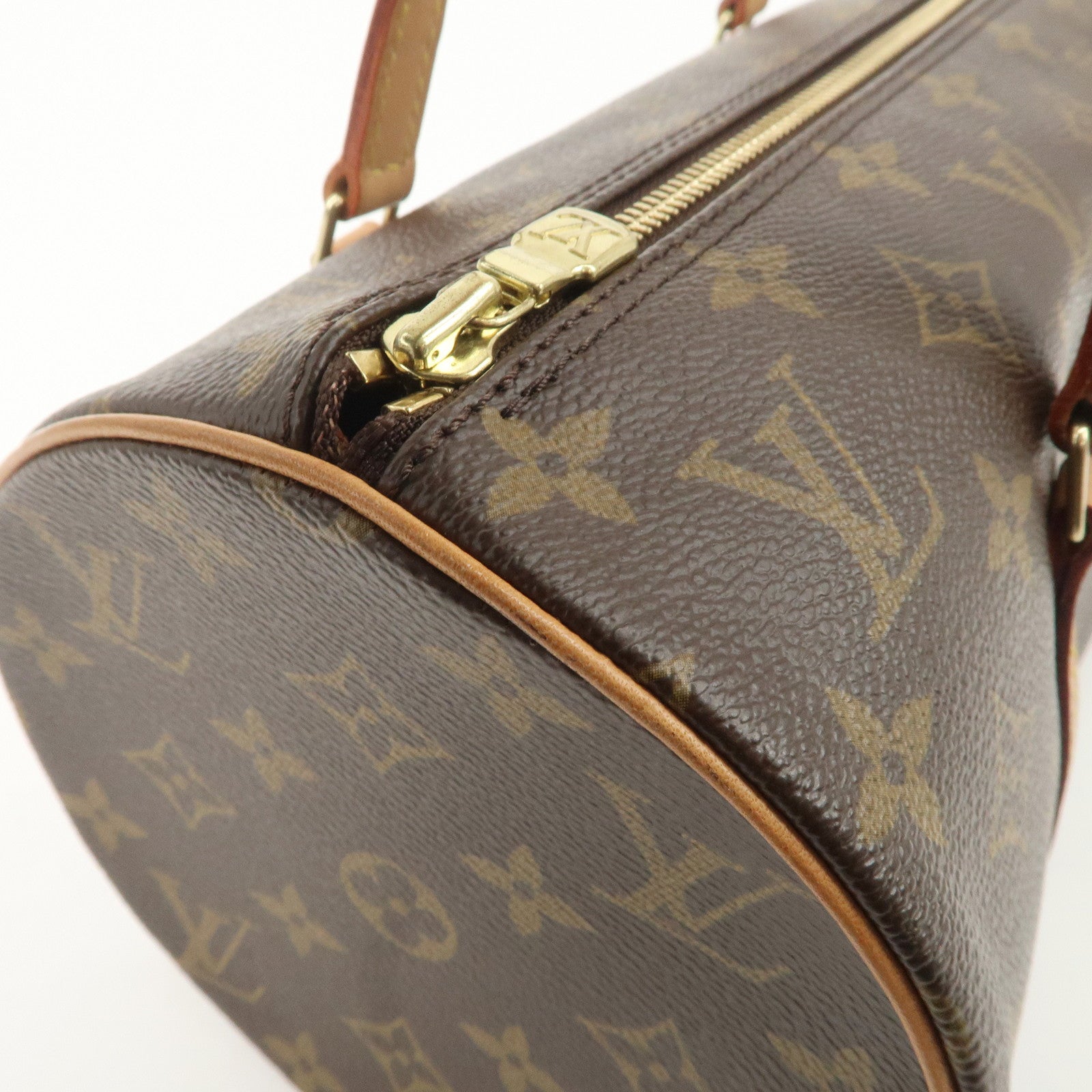 Louis Vuitton Monogram Papillon 30 Hand Bag Brown M51385 Used