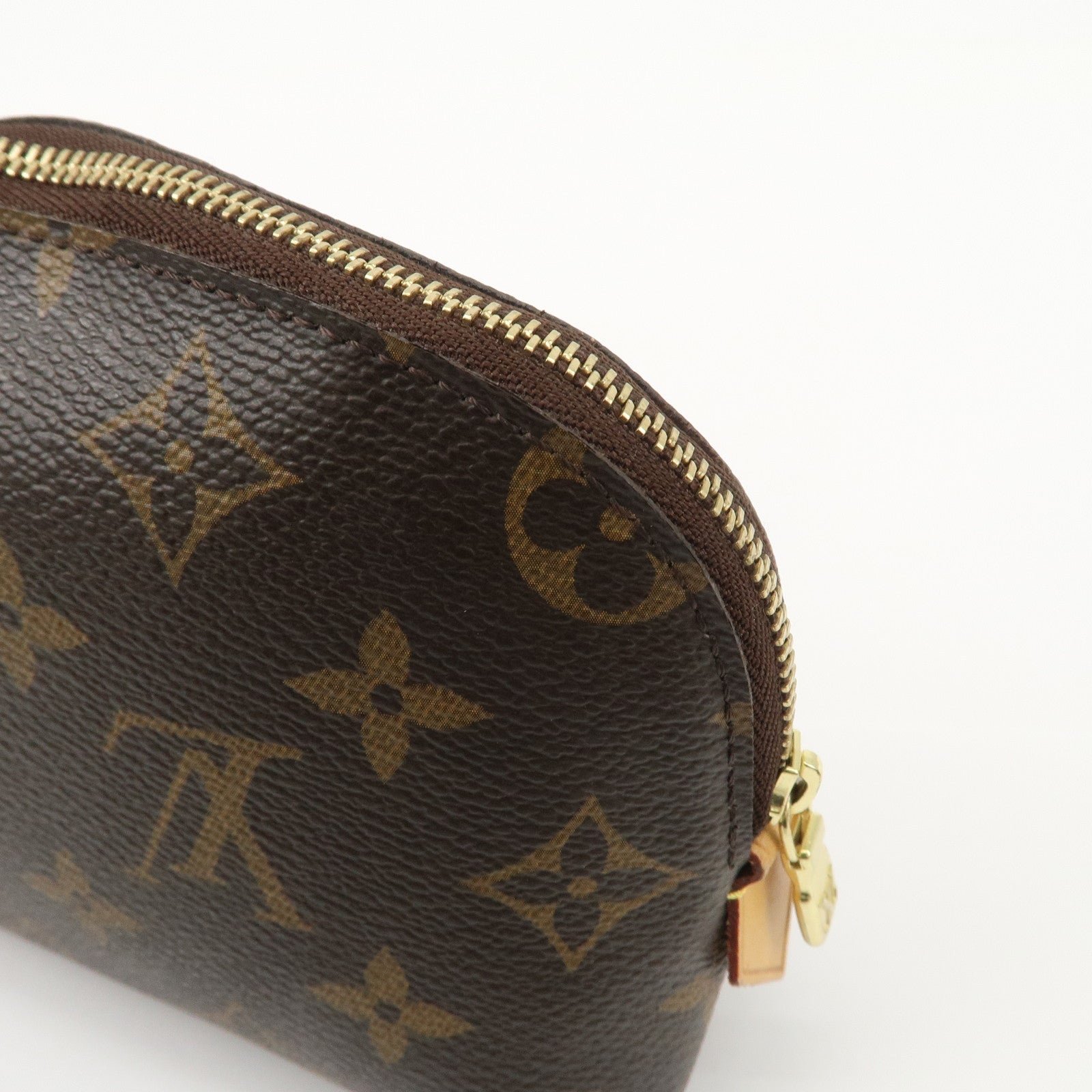 Louis Vuitton Monogram Pochette Cosmetic Pouch Brown M47515 Used