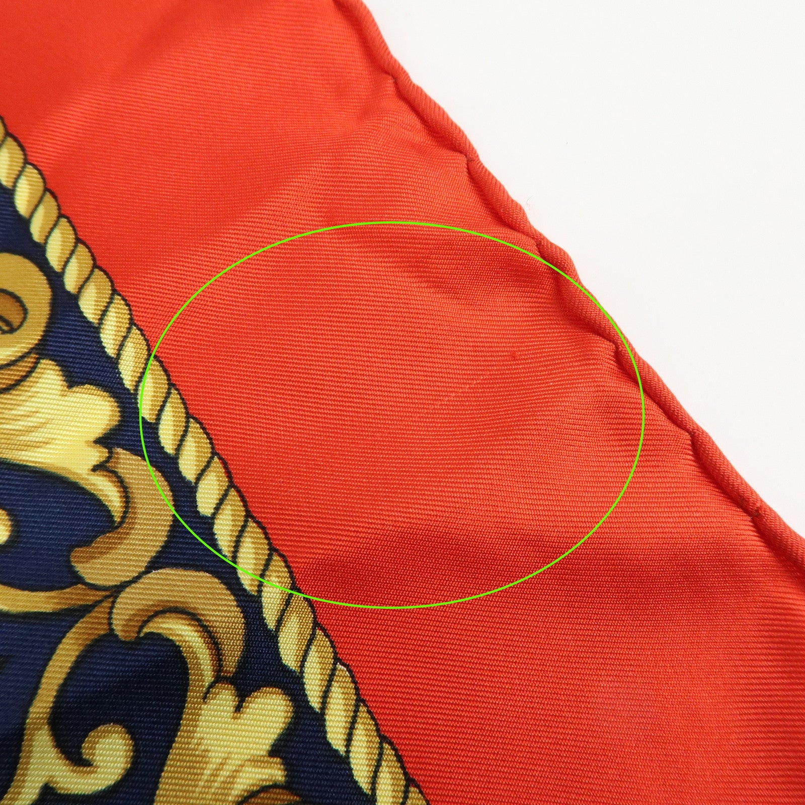 CELINE Silk Baltimore and Ohio Railroad Scarf 85x85 Red White Blue