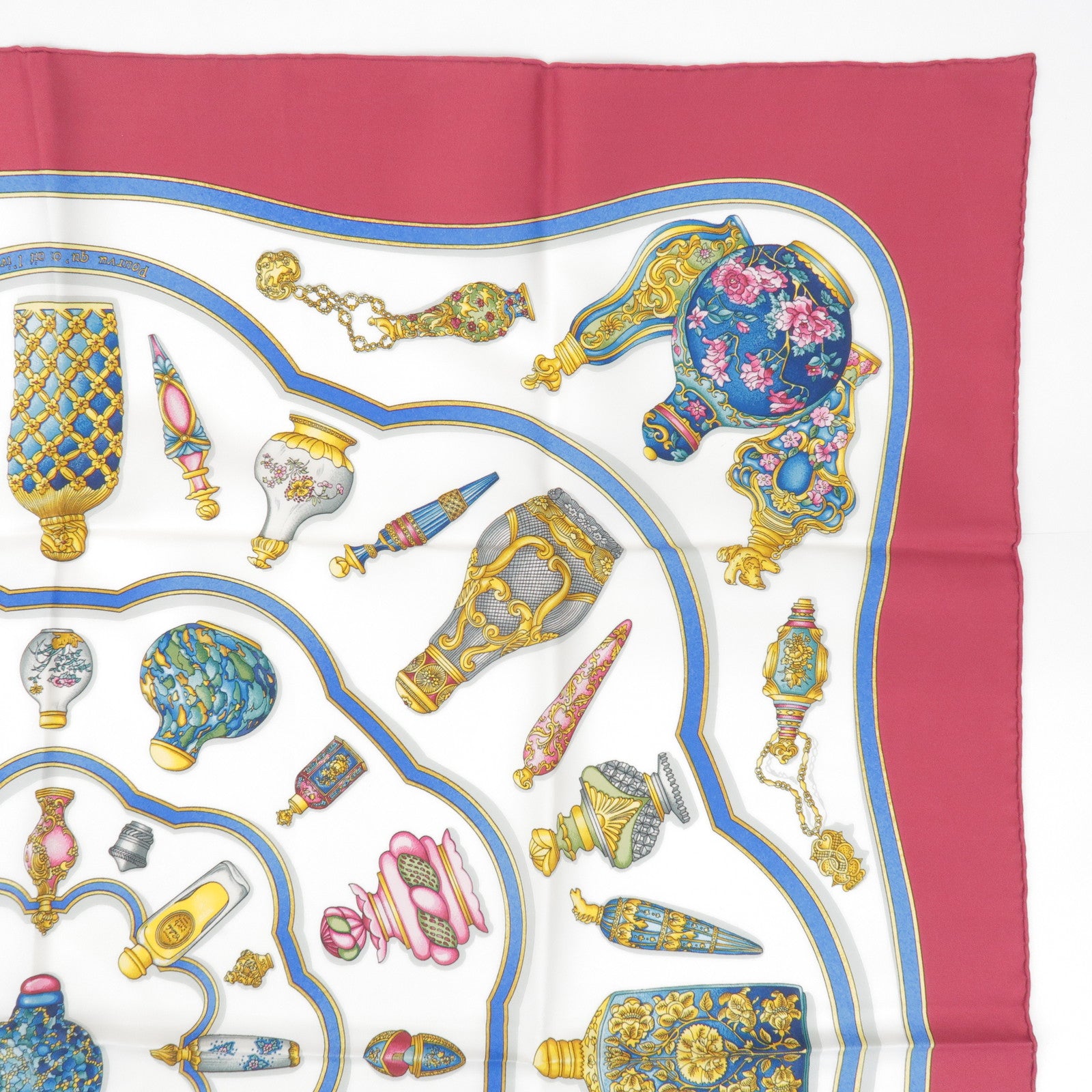 HERMES Carre 90 Silk 100% Scarf Pourvu qu'on ait l'ivresse Bordeaux