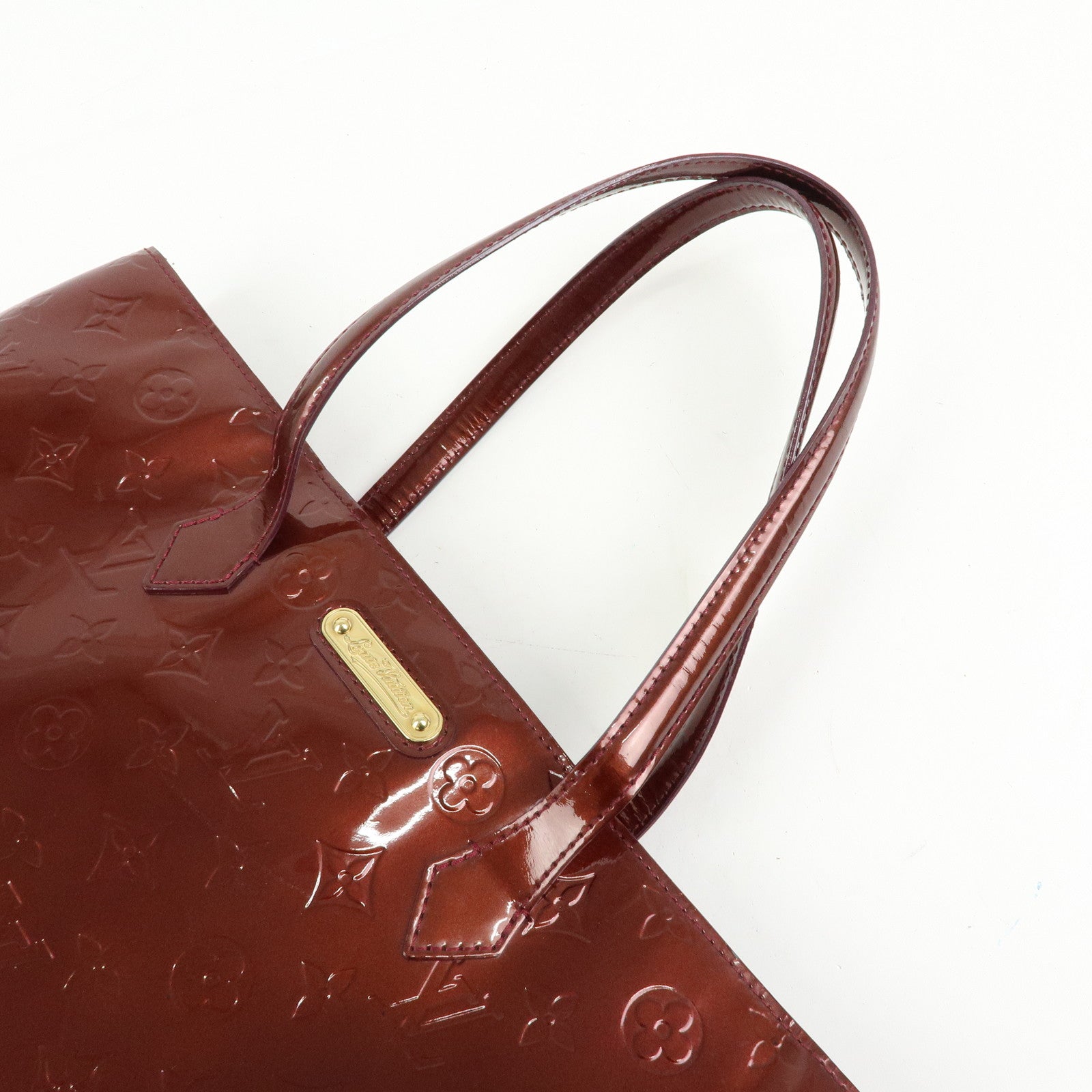 Louis Vuitton Monogram Vernis Leather Wilshire MM Tote Bag M91646