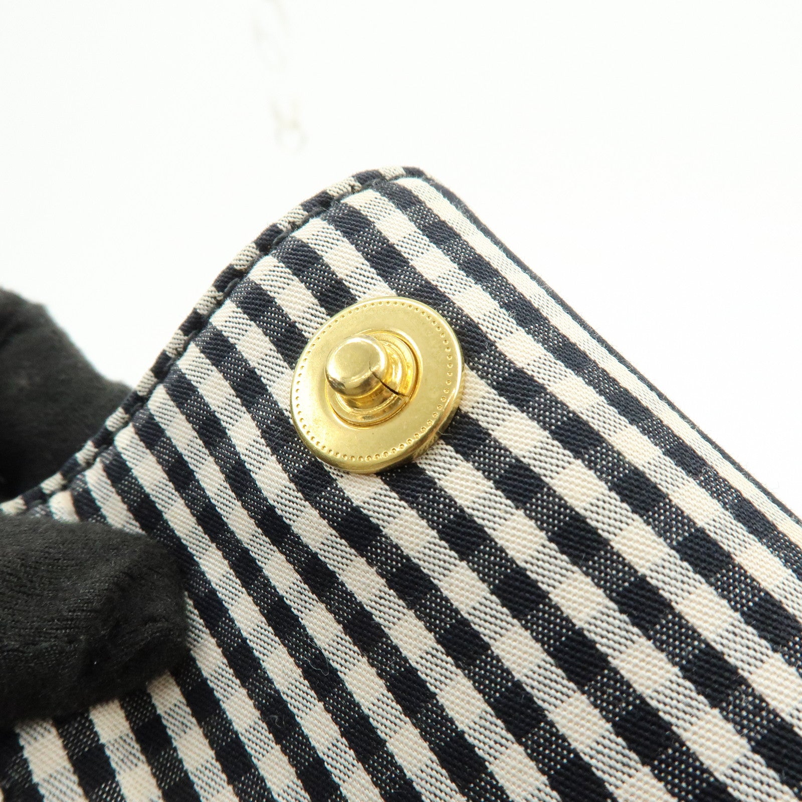 PRADA Canapa Canvas 2Way Bag Hand Bag Shoulder Bag Black Ivory