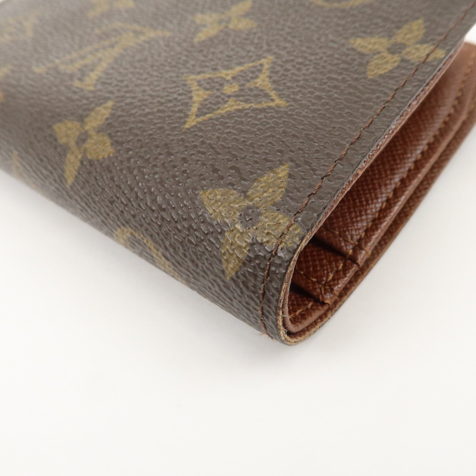 Louis Vuitton Monogram Porte Monnaie Viennois Wallet Brown M61663 Used