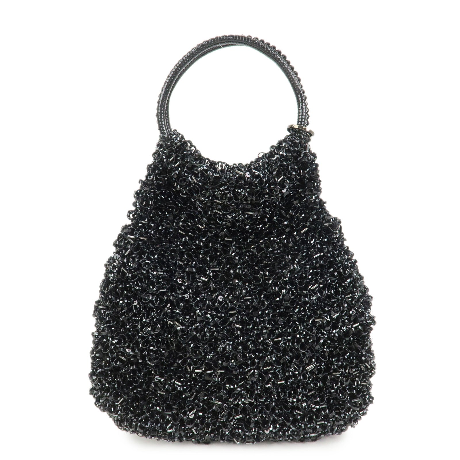 ANTEPRIMA Wire Bag PVC Beads Hand Bag Shoulder Bag Black