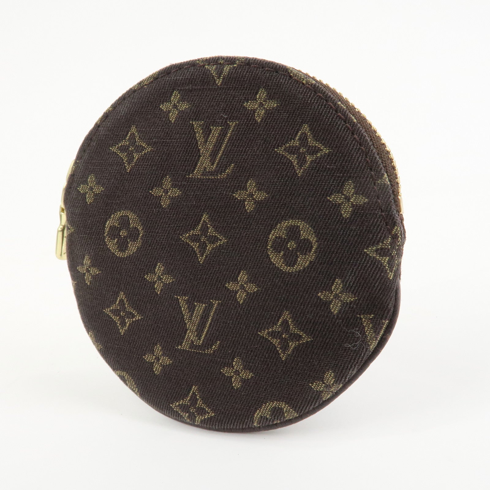 Louis Vuitton Mini Lin Porte Monnaie Round Coin Case M92453