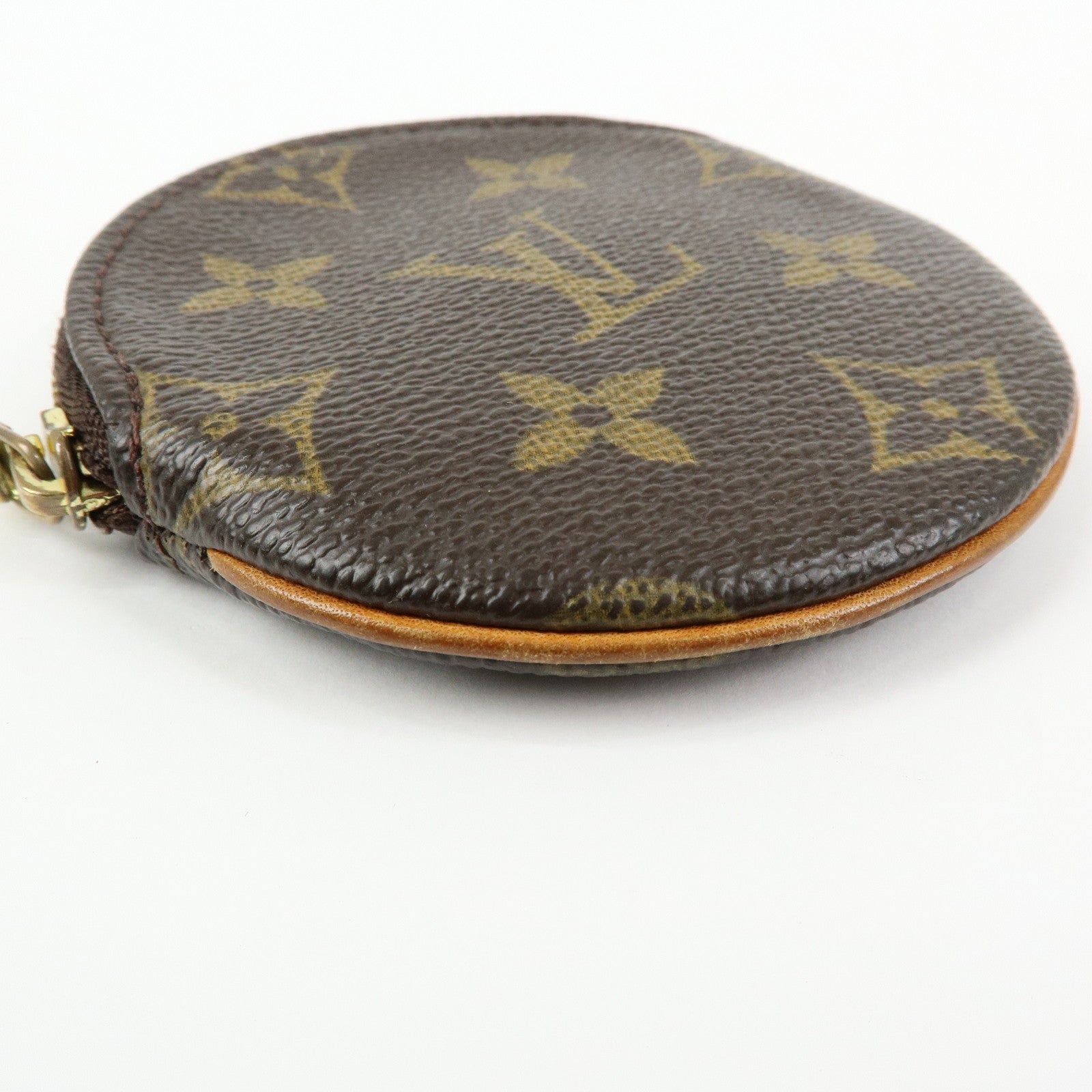 Louis Vuitton Monogram Porte Monnaie Rond Coin Case Brown M61926