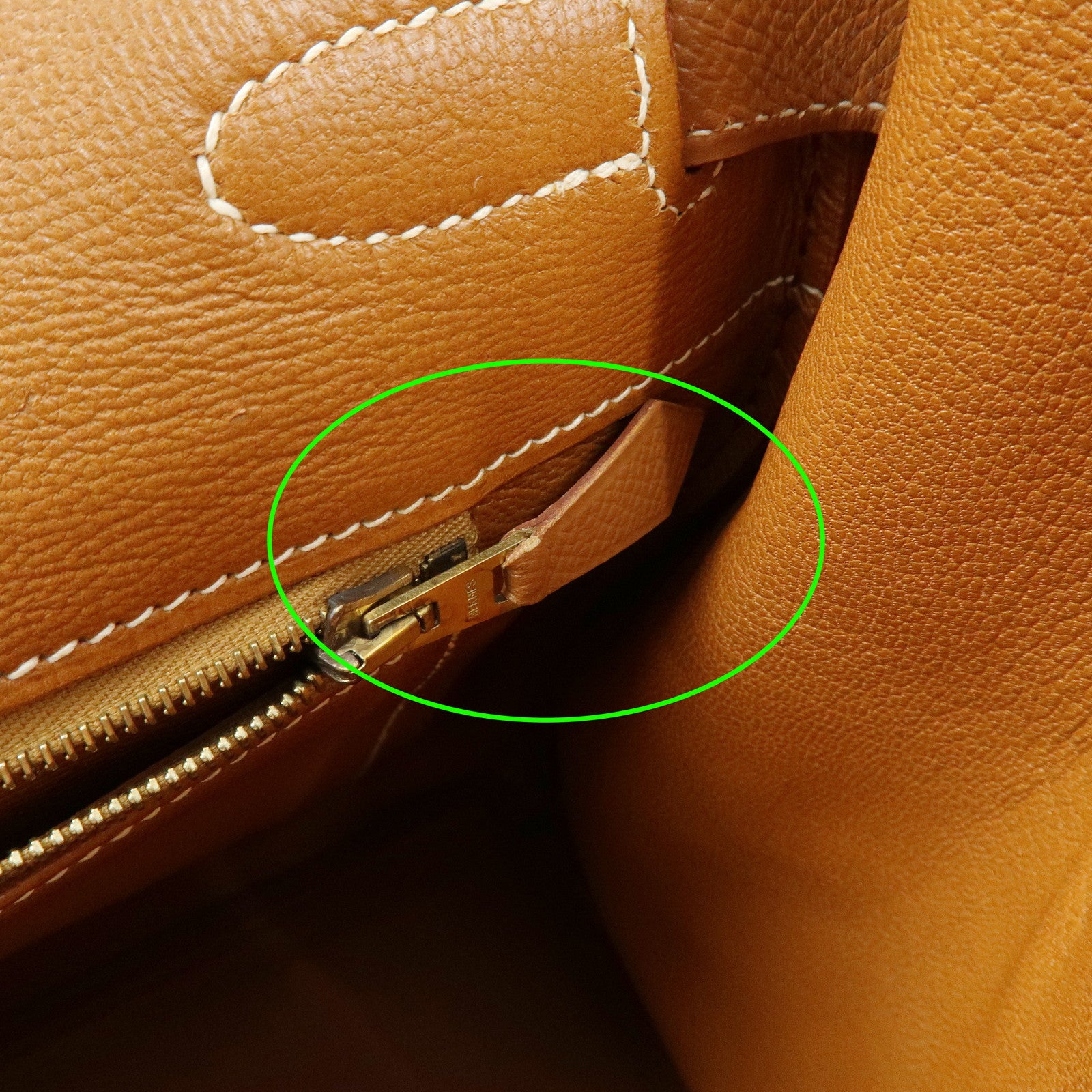 HERMES Birkin 35 Chevre Hand Bag □D Stamped Gold