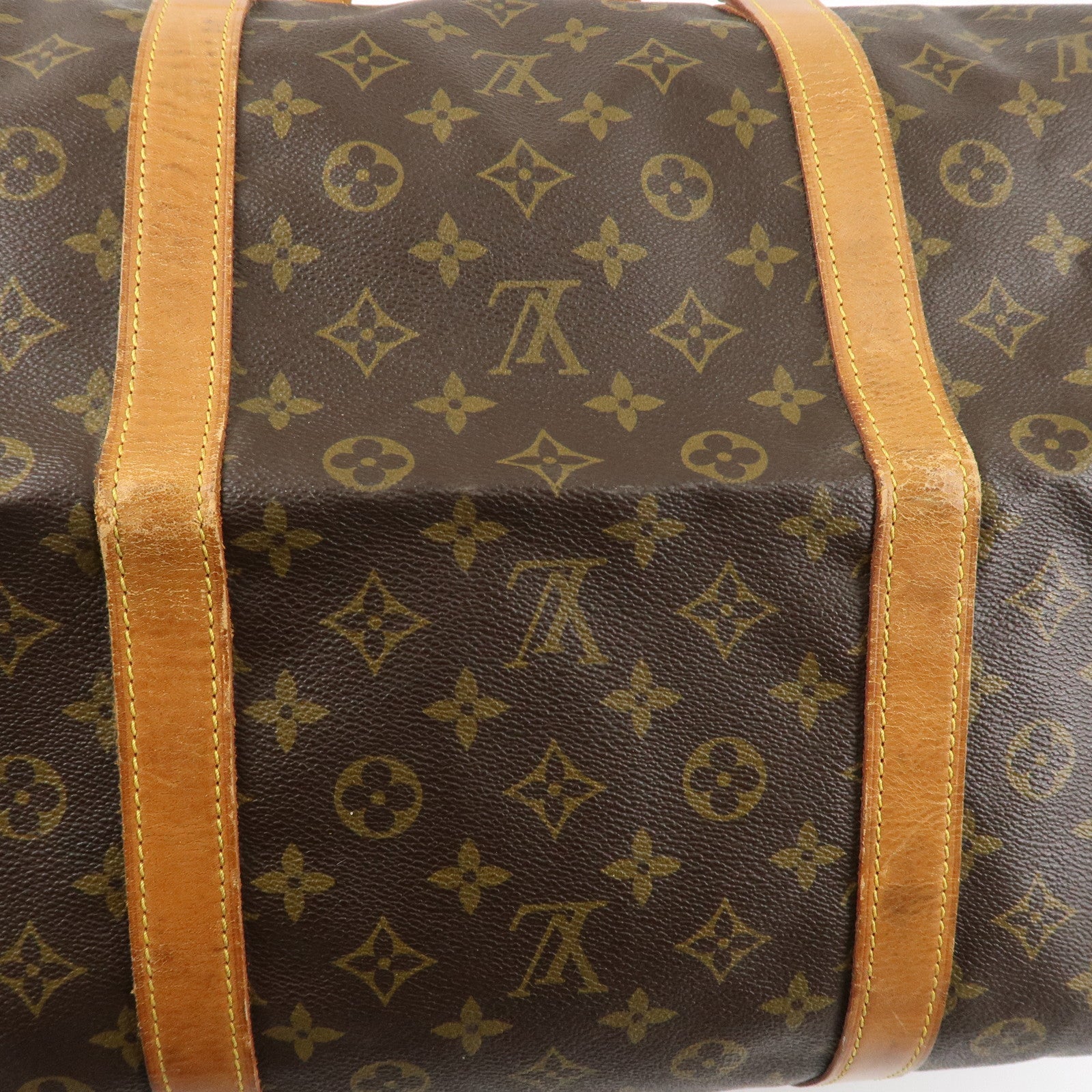 Louis Vuitton Monogram Sac Souple 55 Boston Bag Brown M41622 Used