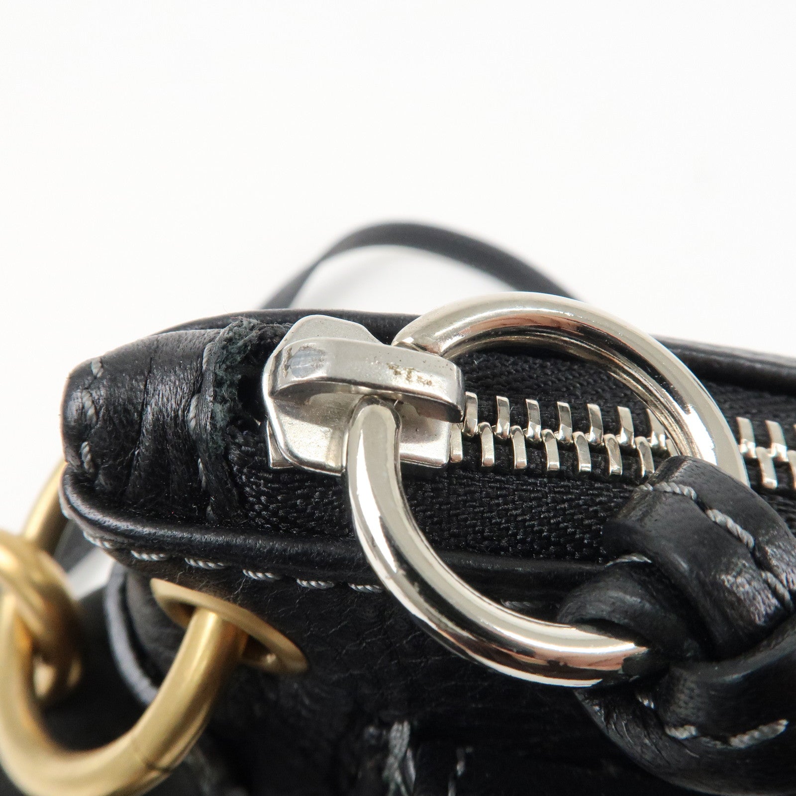 Chloe Paddington Leather Shoulder Bag Hand Bag Black Gold HDW Used