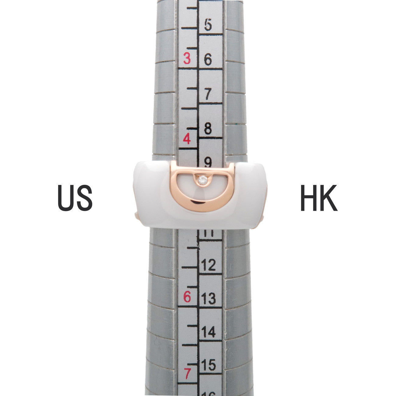 DAMIANI D.Icon Ceramic Diamond K18 750PG Ring White Rose Gold US6.5