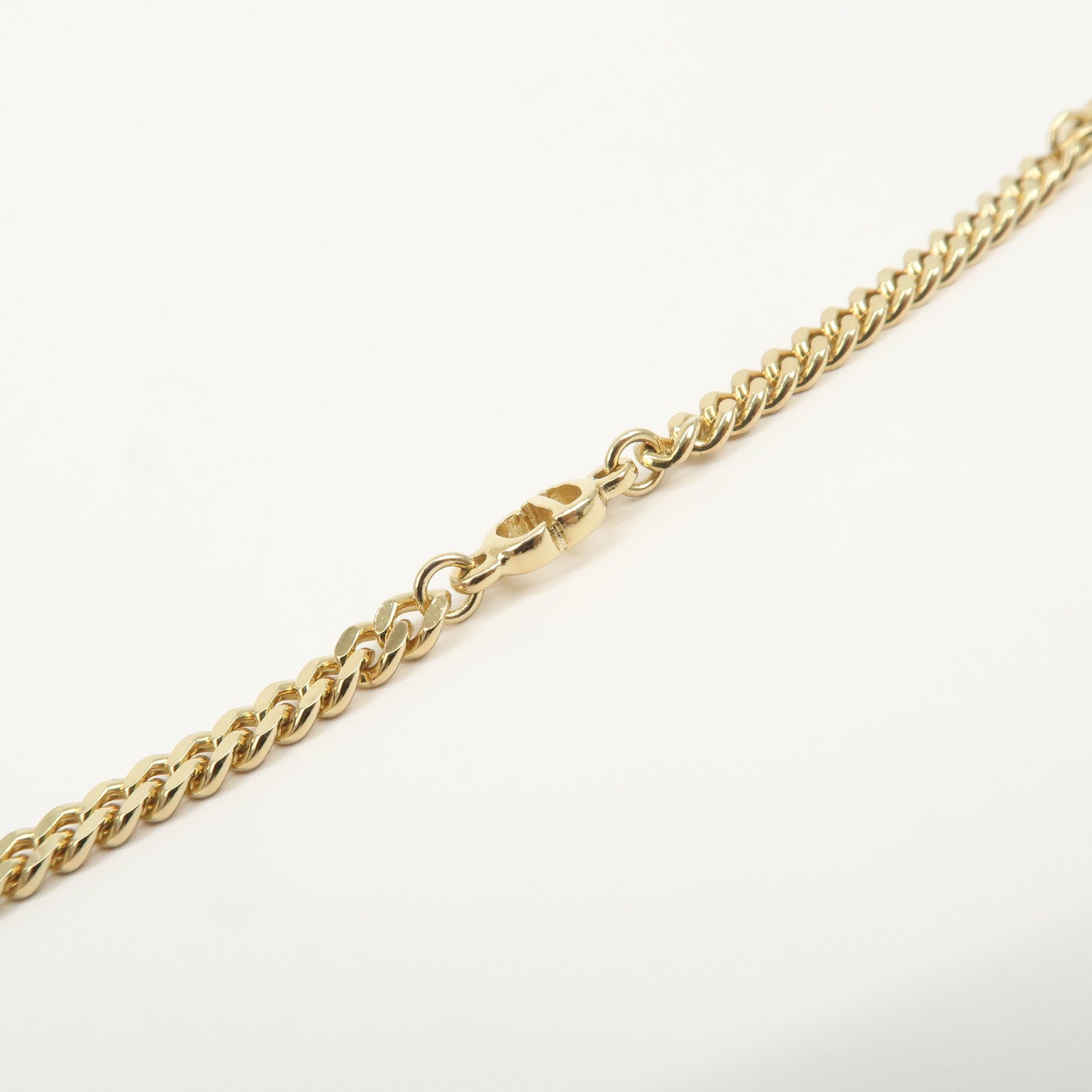 Christian Dior CD Logo Metal Necklace Gold