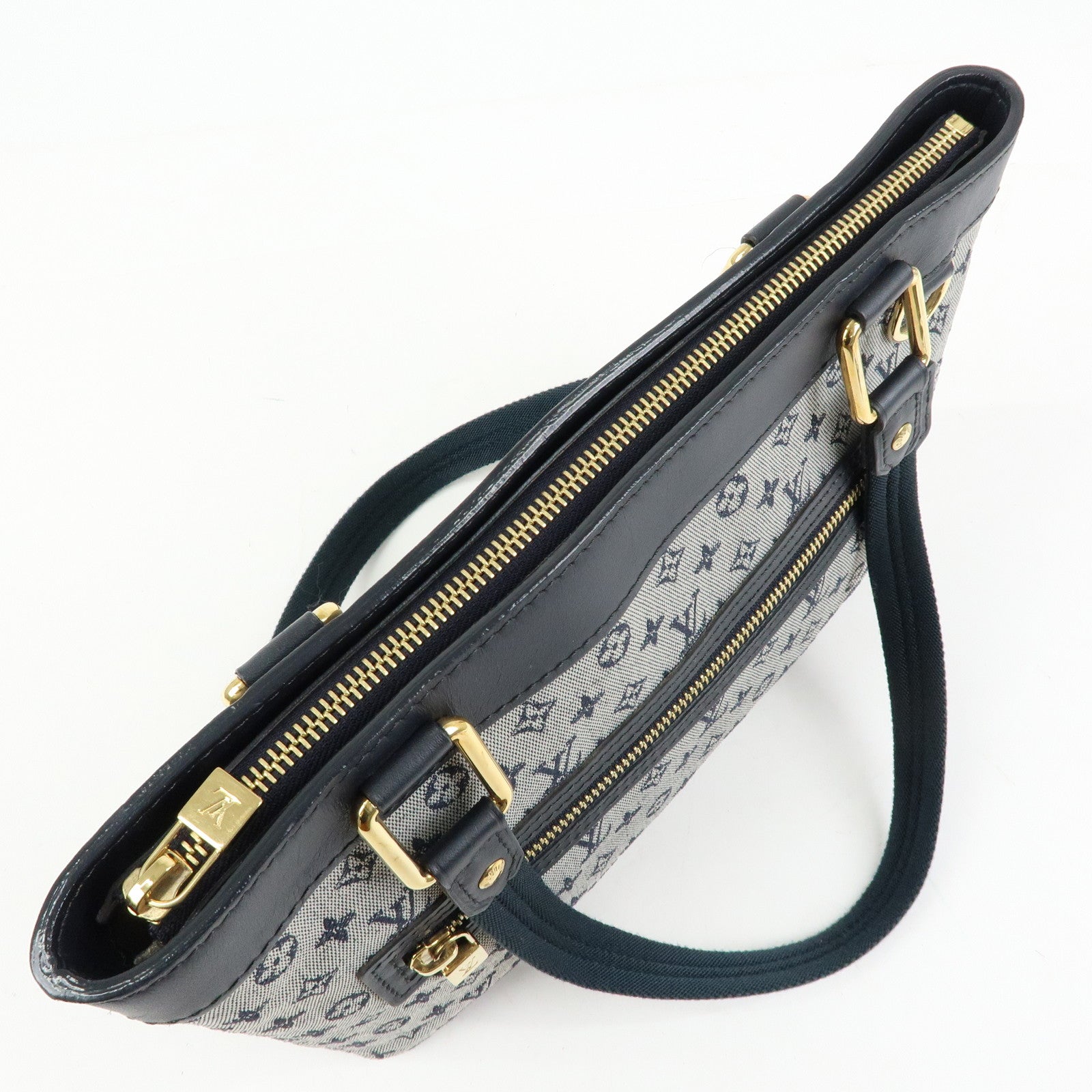 Louis Vuitton Monogram Mini Lin Lucille PM Hand Bag Blue M92676