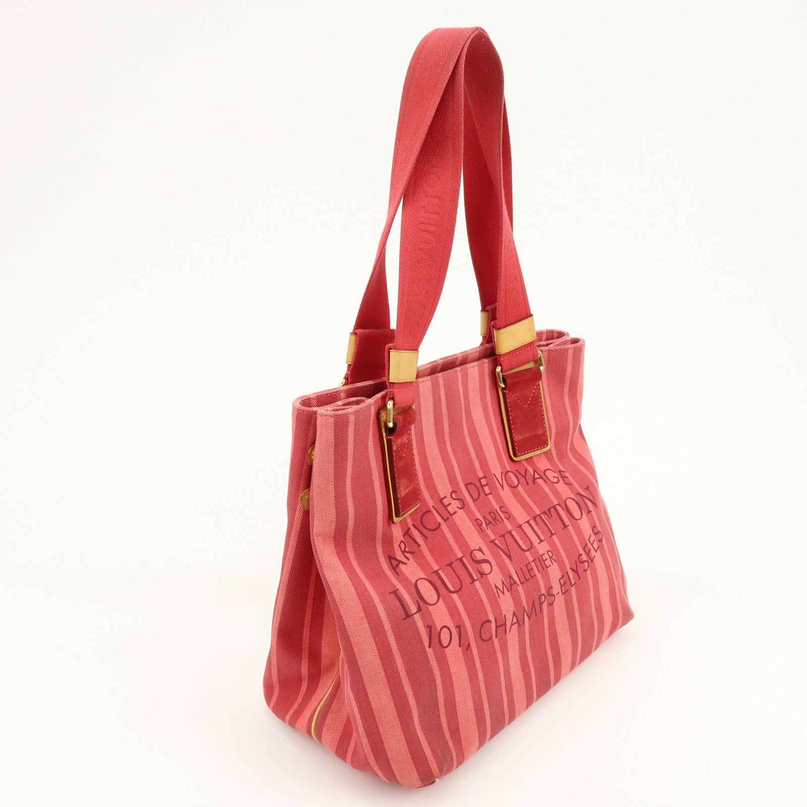 Louis Vuitton Plan Soleil Cabas PM Tote Bag Rouge Grenadine M94146
