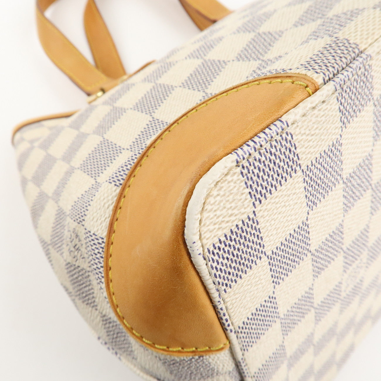 Louis Vuitton Damier Azur Hampstead MM Canvas Hand Bag N51206 Used
