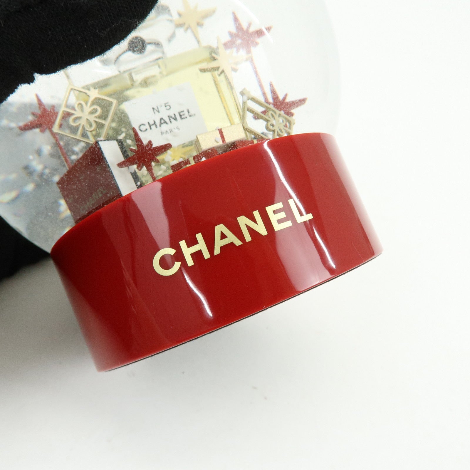 CHANEL Snow Dome No.5 Perfume Bottle Edition Bordeaux Clear