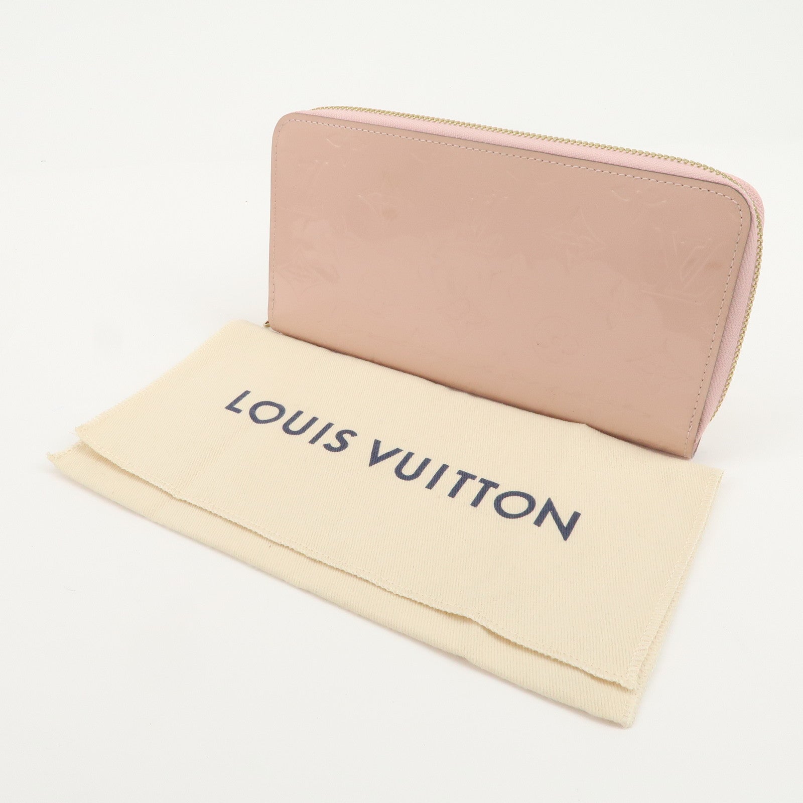 Louis Vuitton Monogram Vernis Zippy Wallet Long Wallet Pink M90419