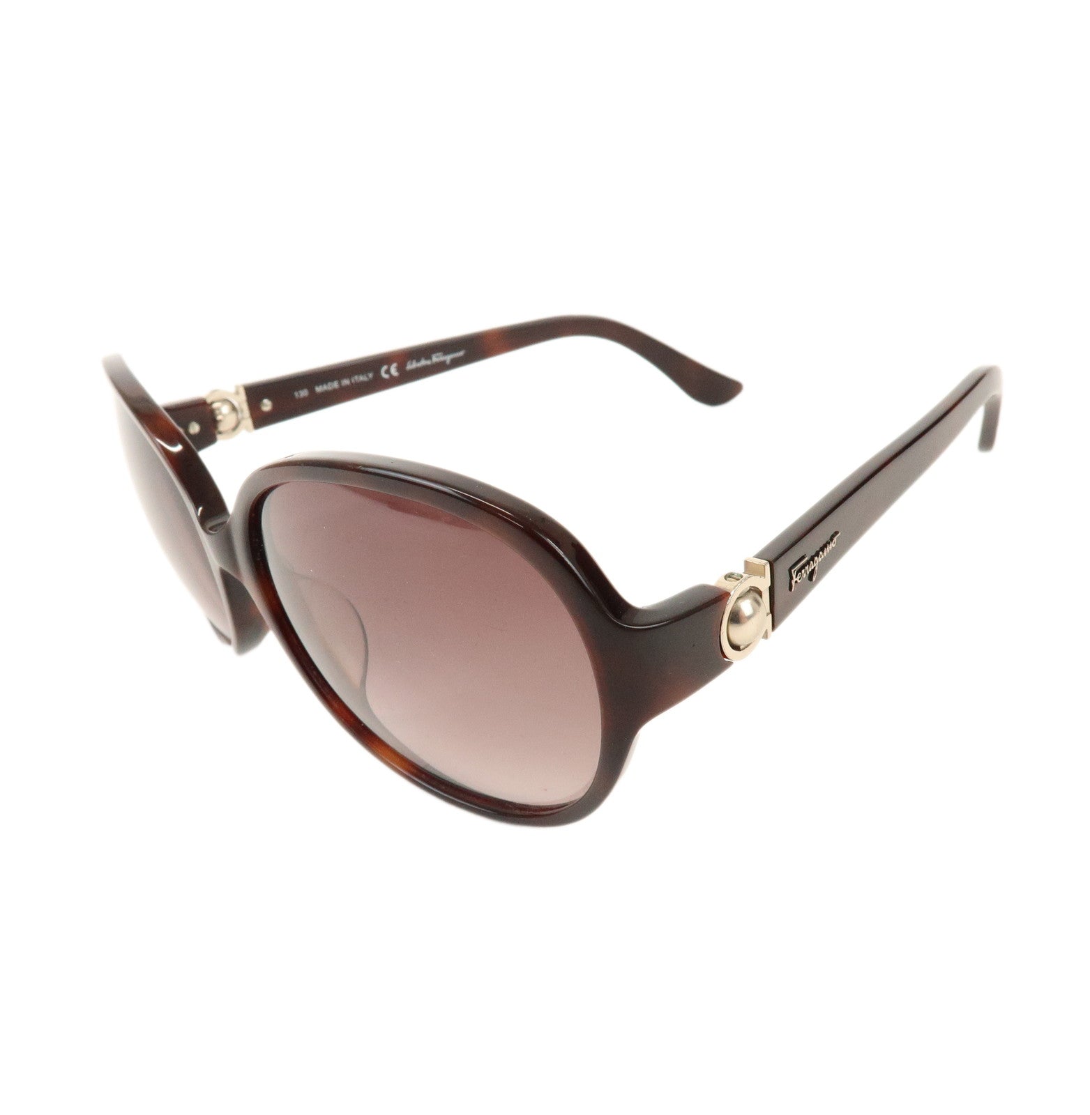 Ferragamo Gancini Plastic Sunglasses Brown SF713SA 214 130