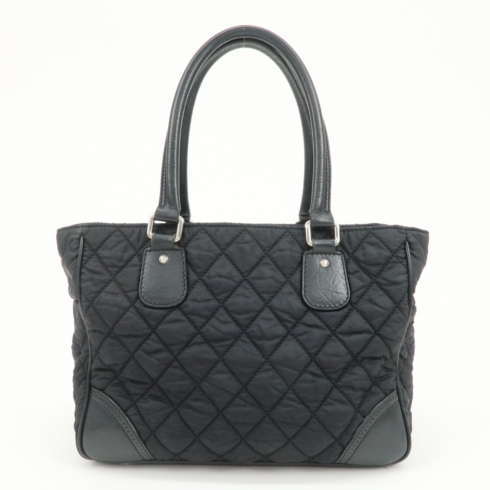 CHANEL Paris New York Nylon Leather Tote Bag Shoulder Bag A33100