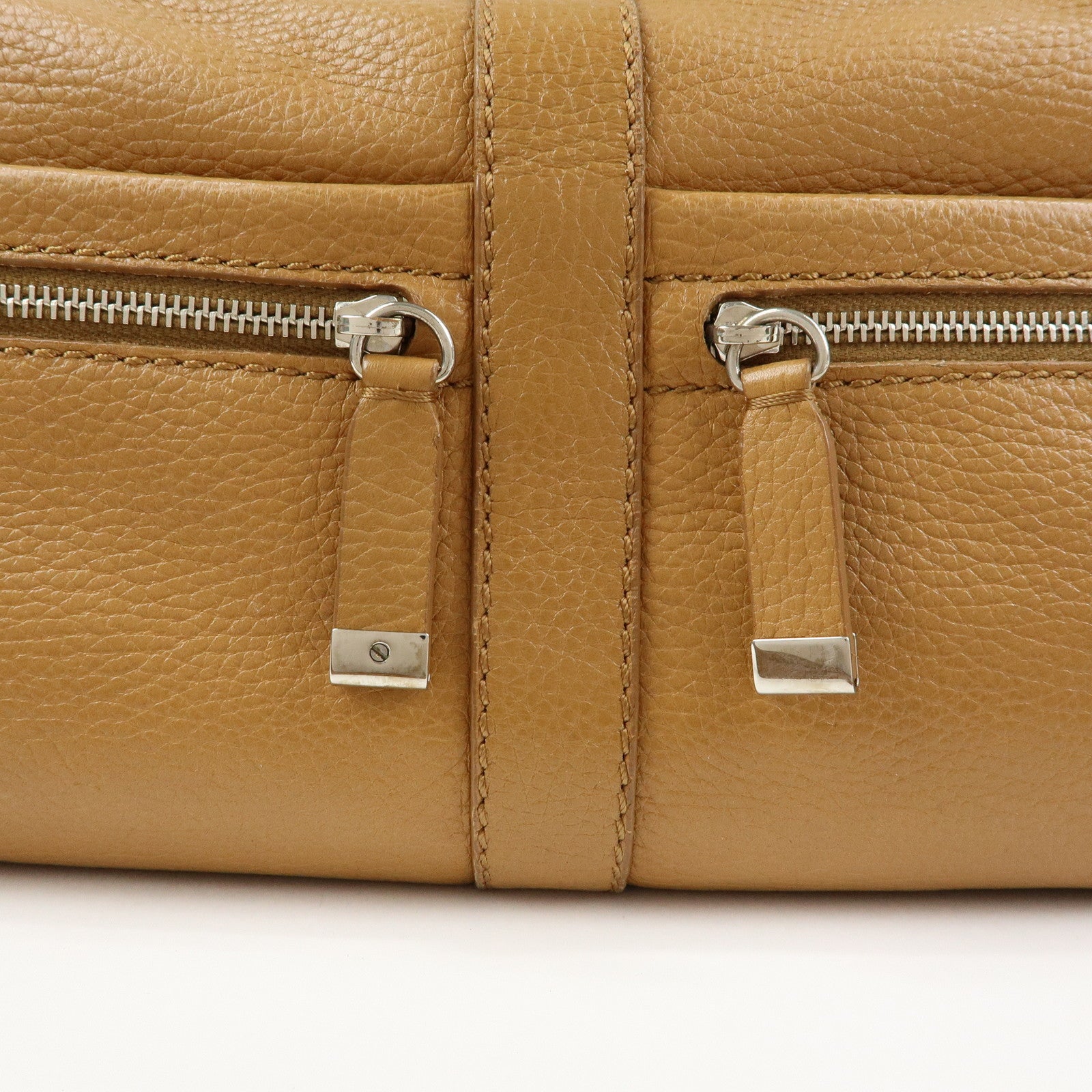 TOD'S  Miky Leather Shoulder Bag Crossbody Bag Camel Light Brown