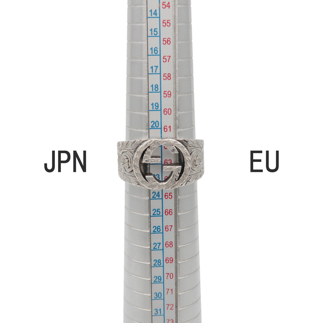 GUCCI Interlocking G Arabesque Ring SV925 Silver #23 US10.5 EU63