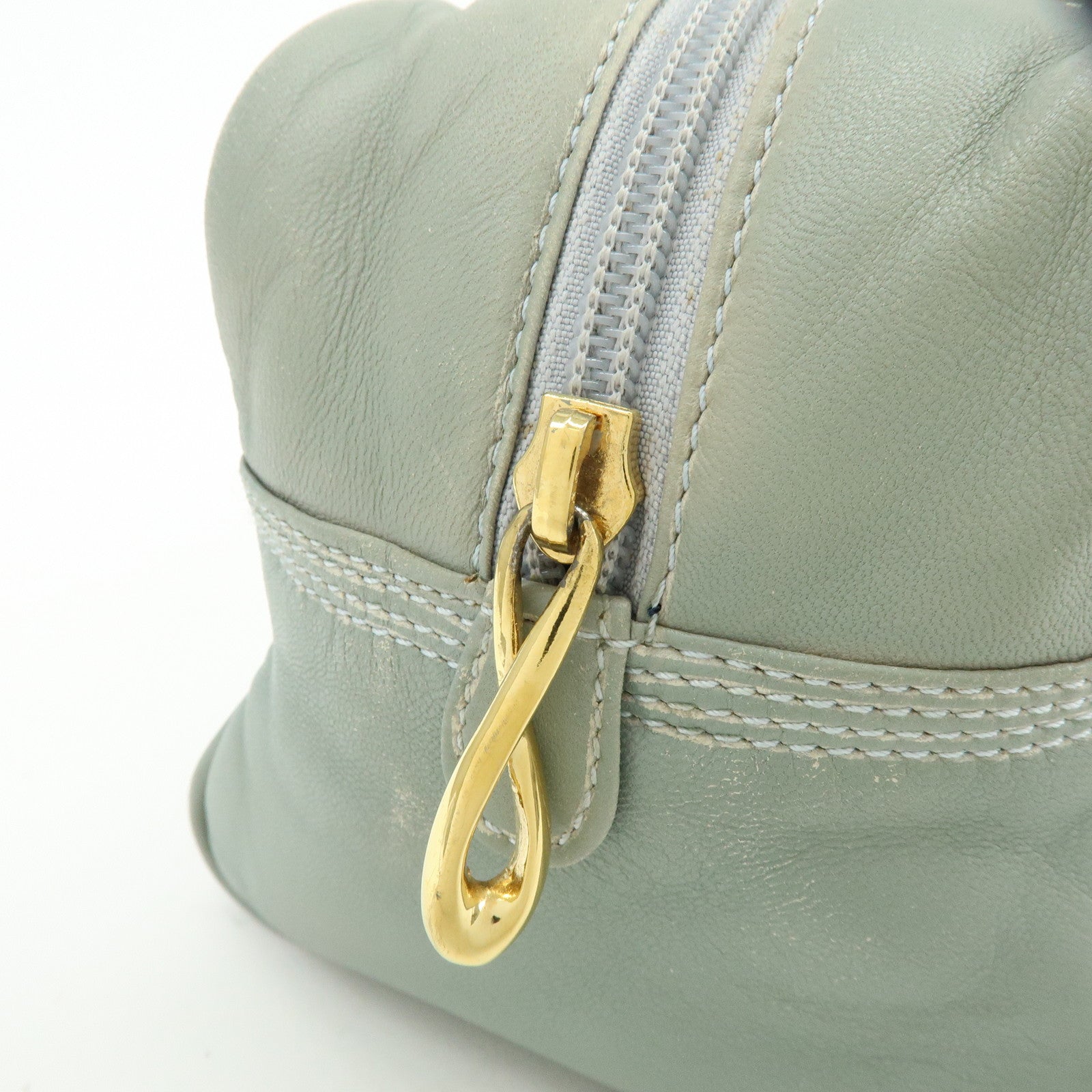LOEWE Anagram Nappa Leather Mini Hand Bag Blue