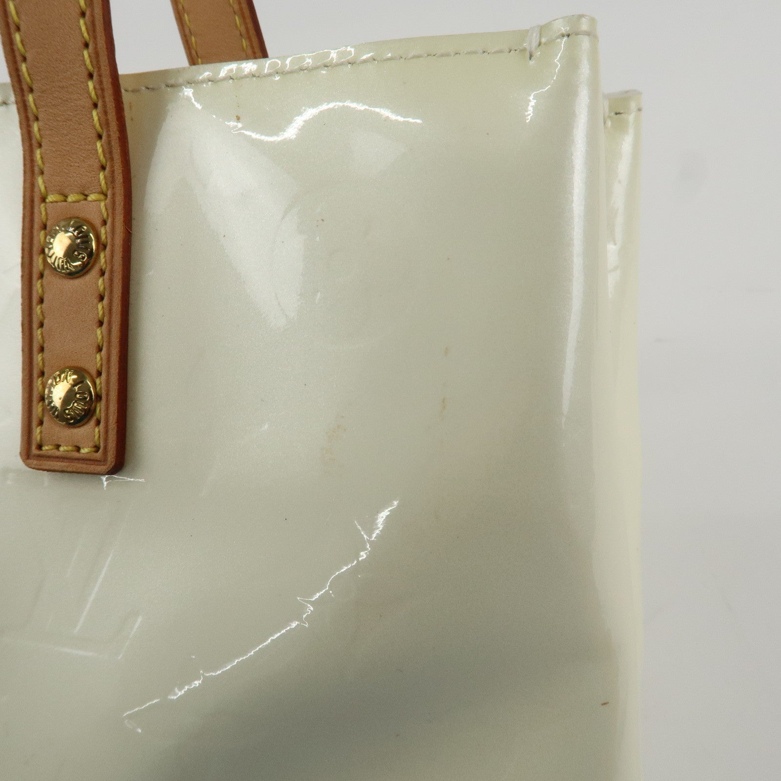 Louis Vuitton Monogram Vernis Leather Lead PM Tote Bag Perle M91336 Used