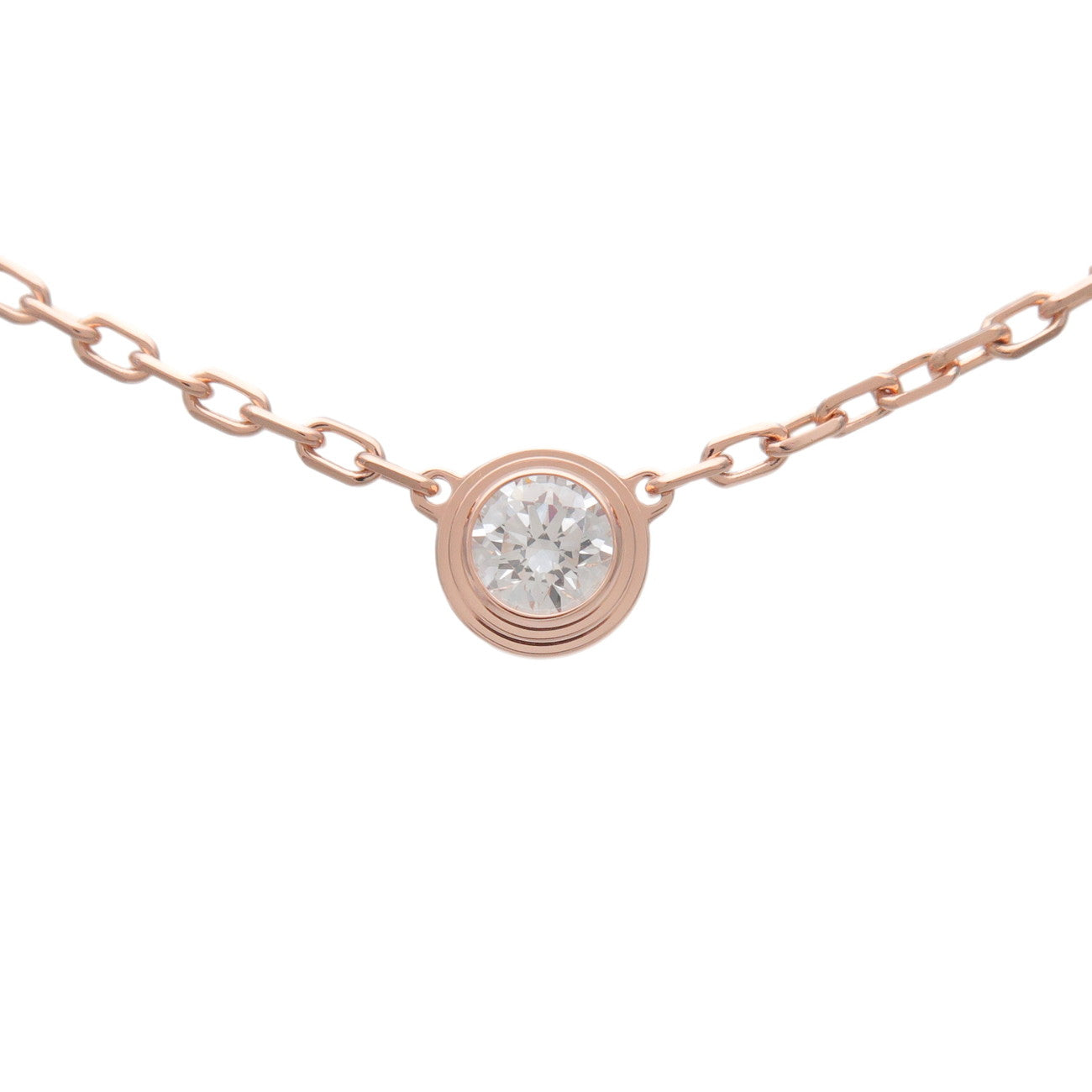 Cartier Diamants Legers Necklace SM Diamond D'amour 0.09ct 750PG
