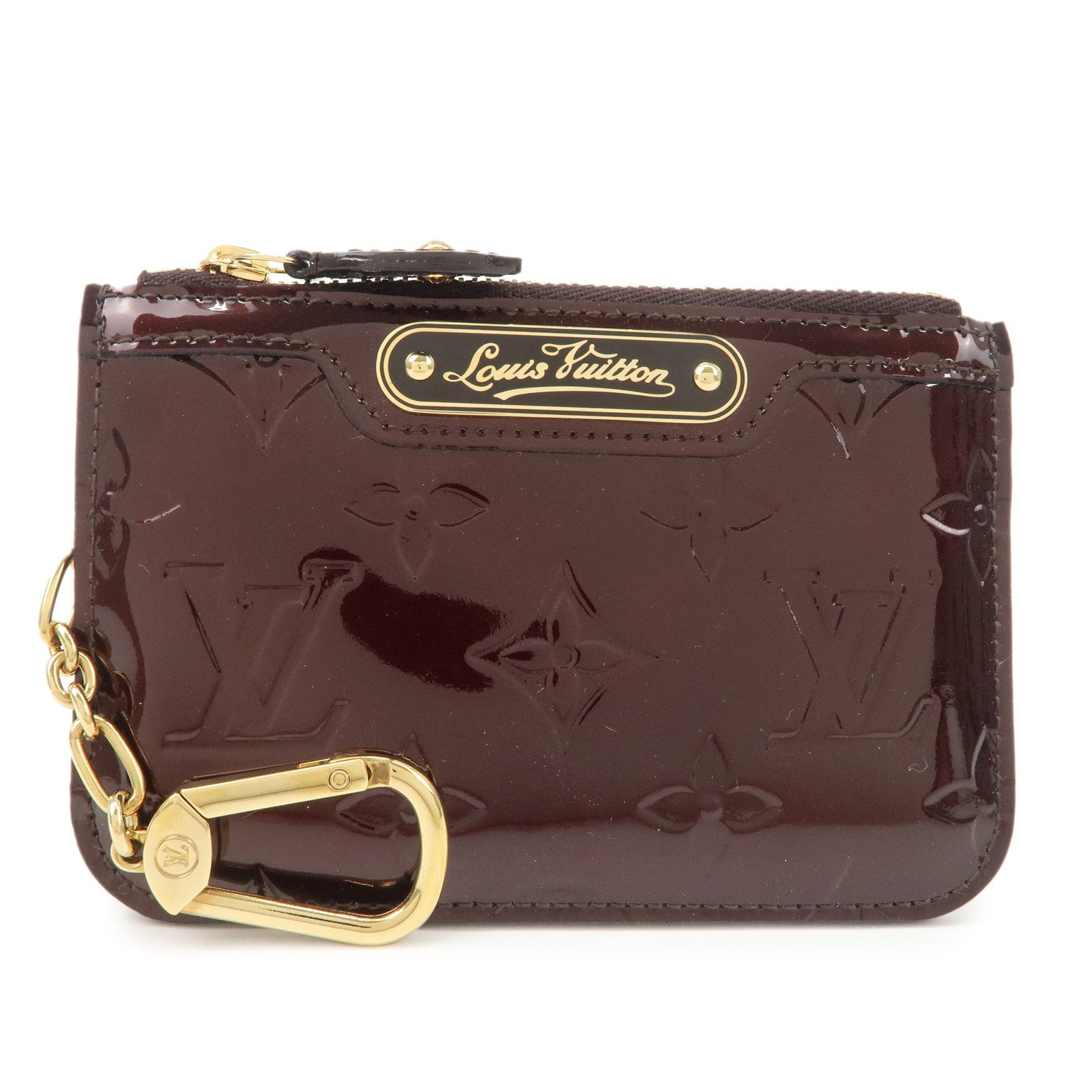 Louis Vuitton Vernis Pochette Cles NM Coin Case Amarante M93557