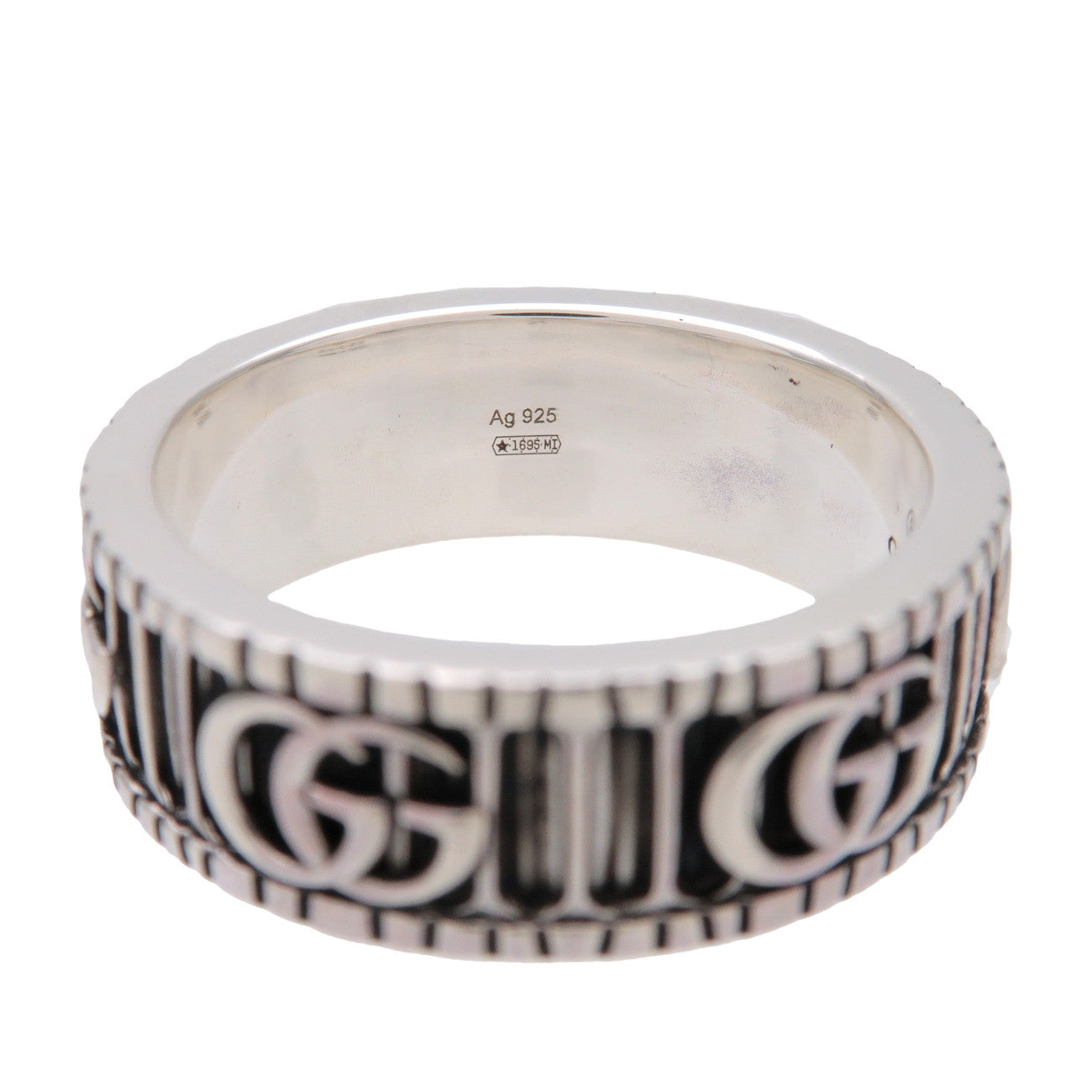 GUCCI 925 リング GUCCI Double G Logo Ring SV925 Silver #21 US9.5 EU61 HK21