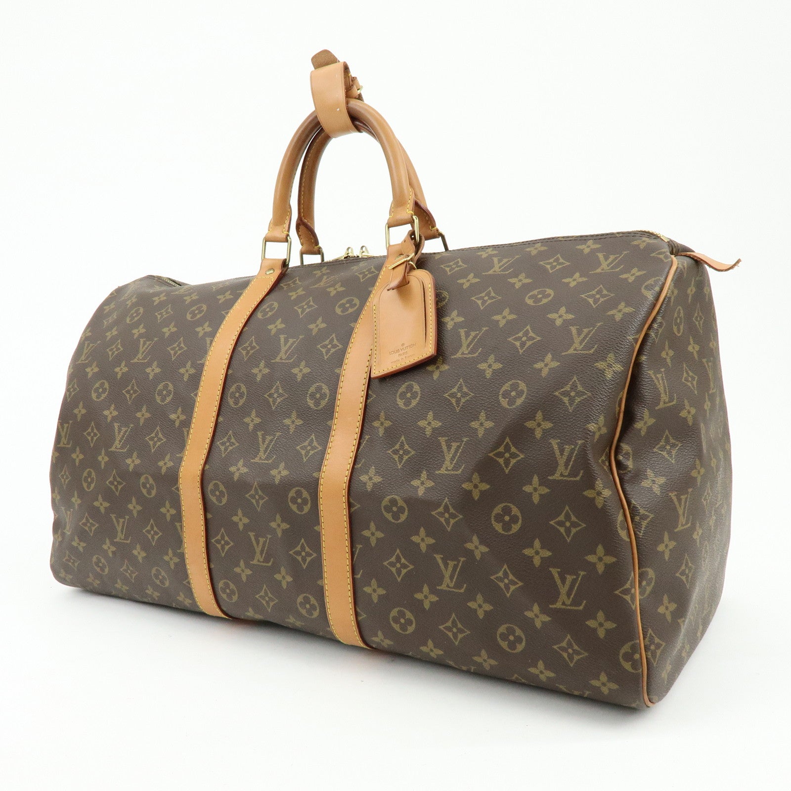 Louis Vuitton Monogram Keep All 55 Boston Bag Brown M41424