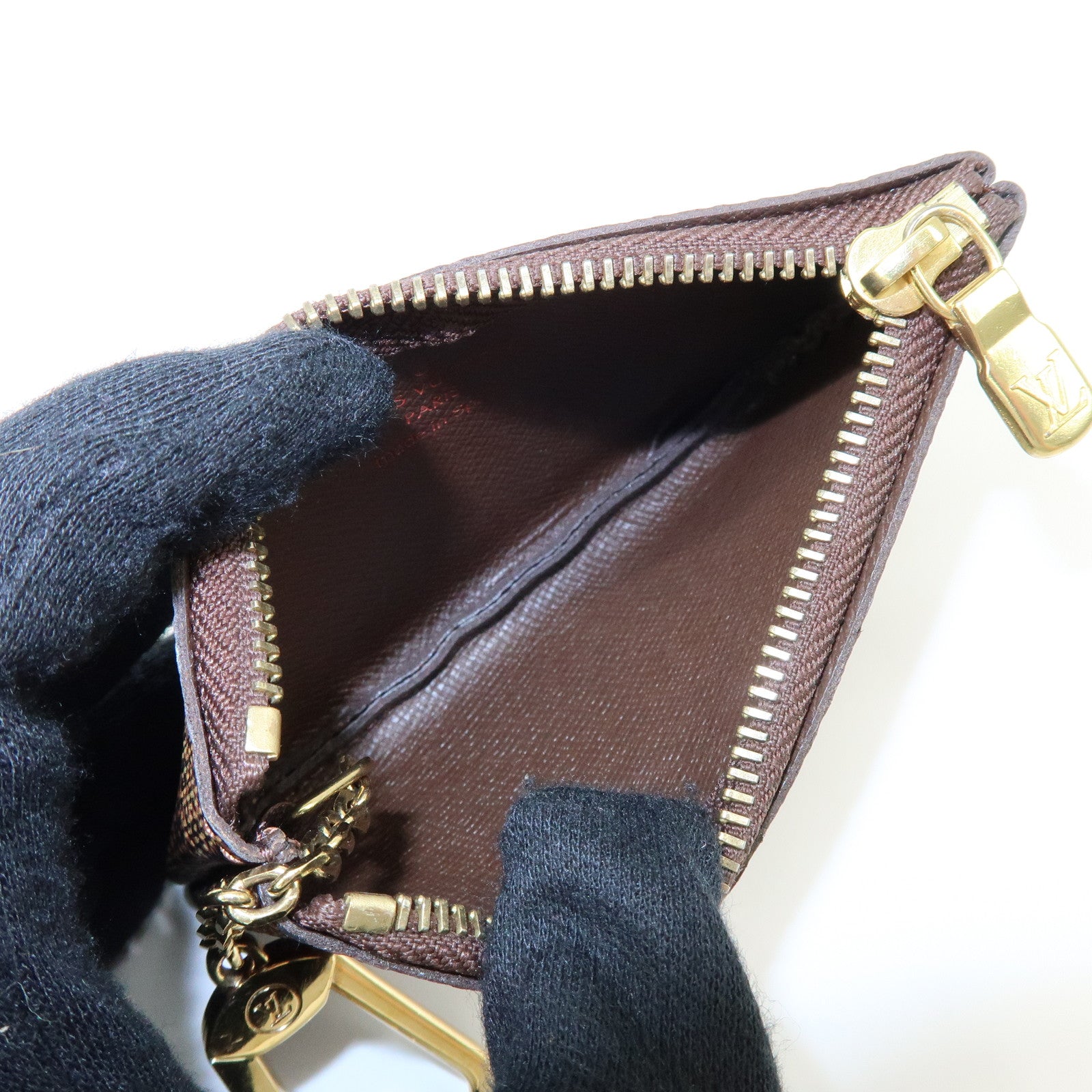 Louis Vuitton Damier Pochette Cles Coin Case Damier Ebene N62658