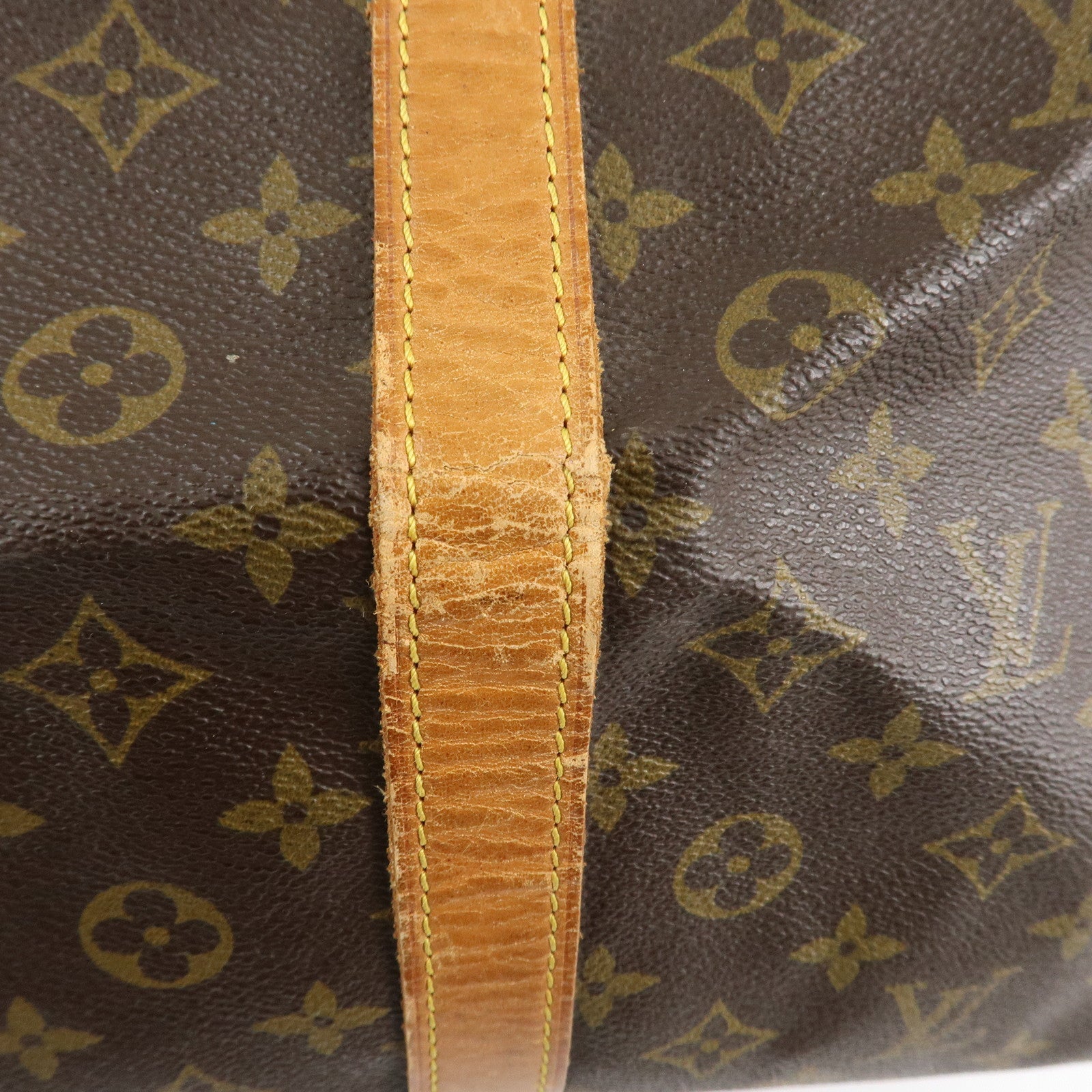 Louis Vuitton Monogram Sac Souple 55 Boston Bag Brown M41622 Used