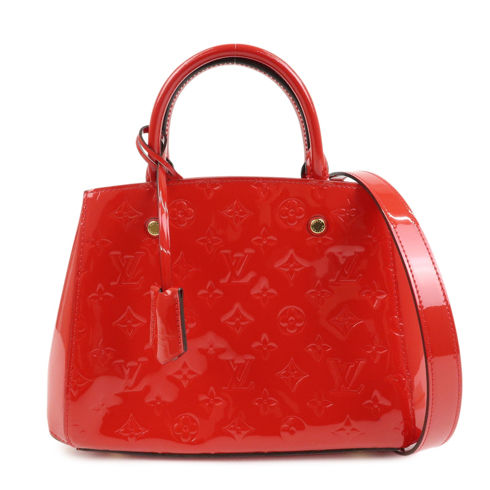 Louis Vuitton Monogram Vernis Montaigne BB 2Way Bag Cerise M50170
