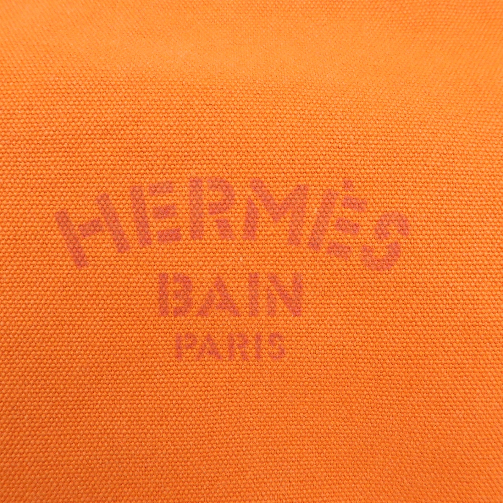 HERMES Yachting GM Canvas Flat Pouch Cosmetic Pouch Orange